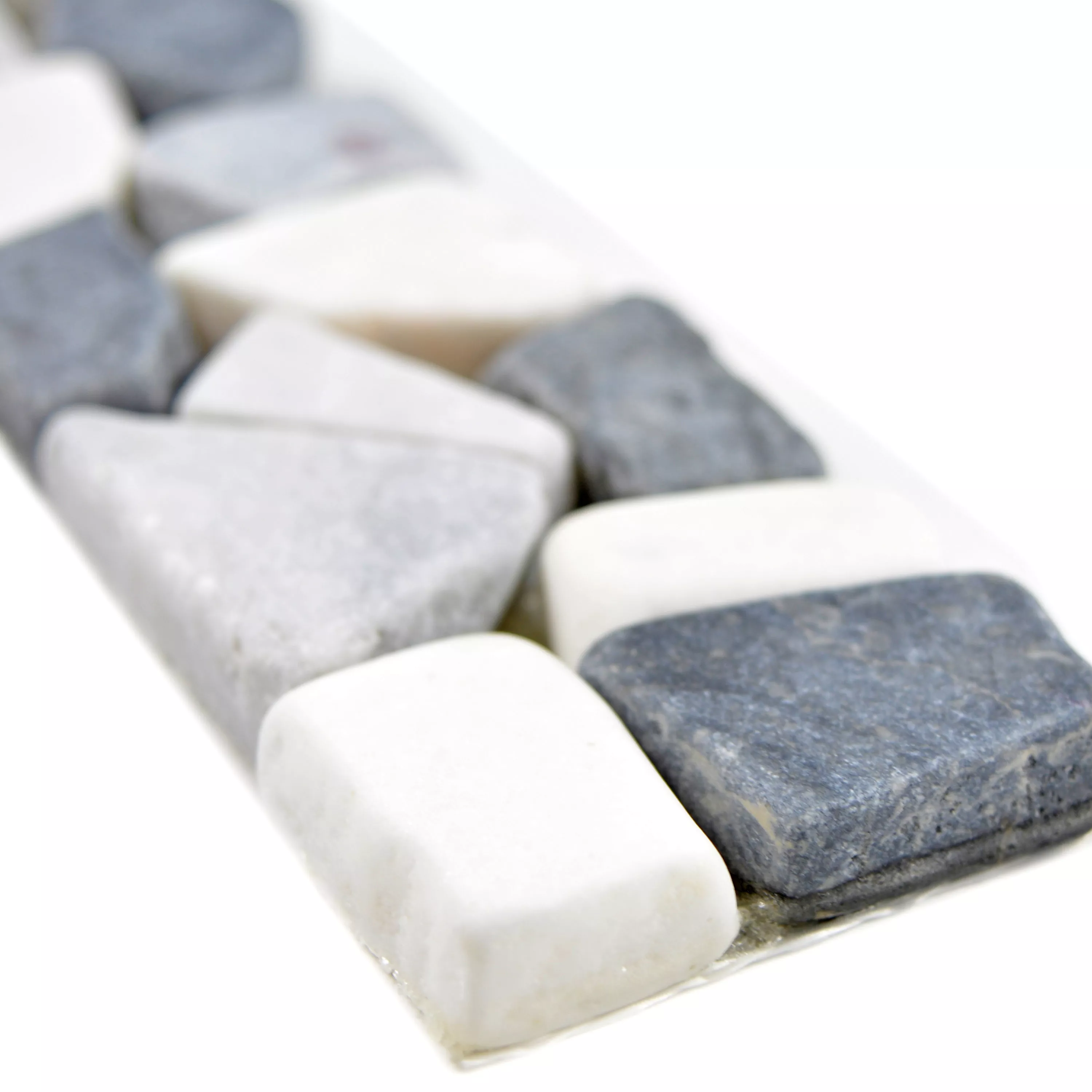 Pierre Naturelle Carrelagebordure Riesco Noir Gris Blanc