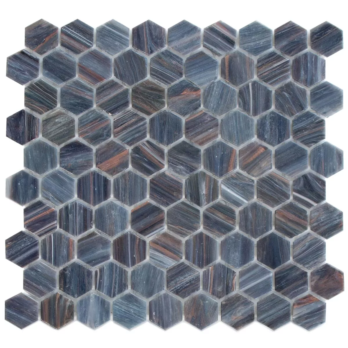 Mosaïque En Verre Carrelage Trend-Vi Hexagonal 218 Bleu