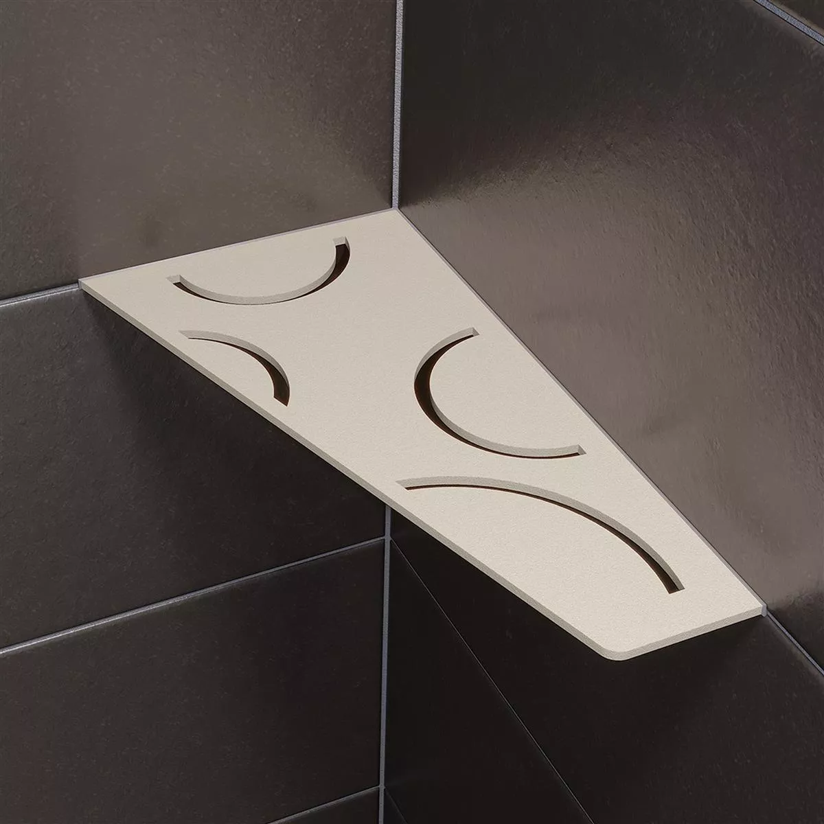 Etagère murale étagère de douche Schlüter carrée 15,4x29,5cm Curve Crème