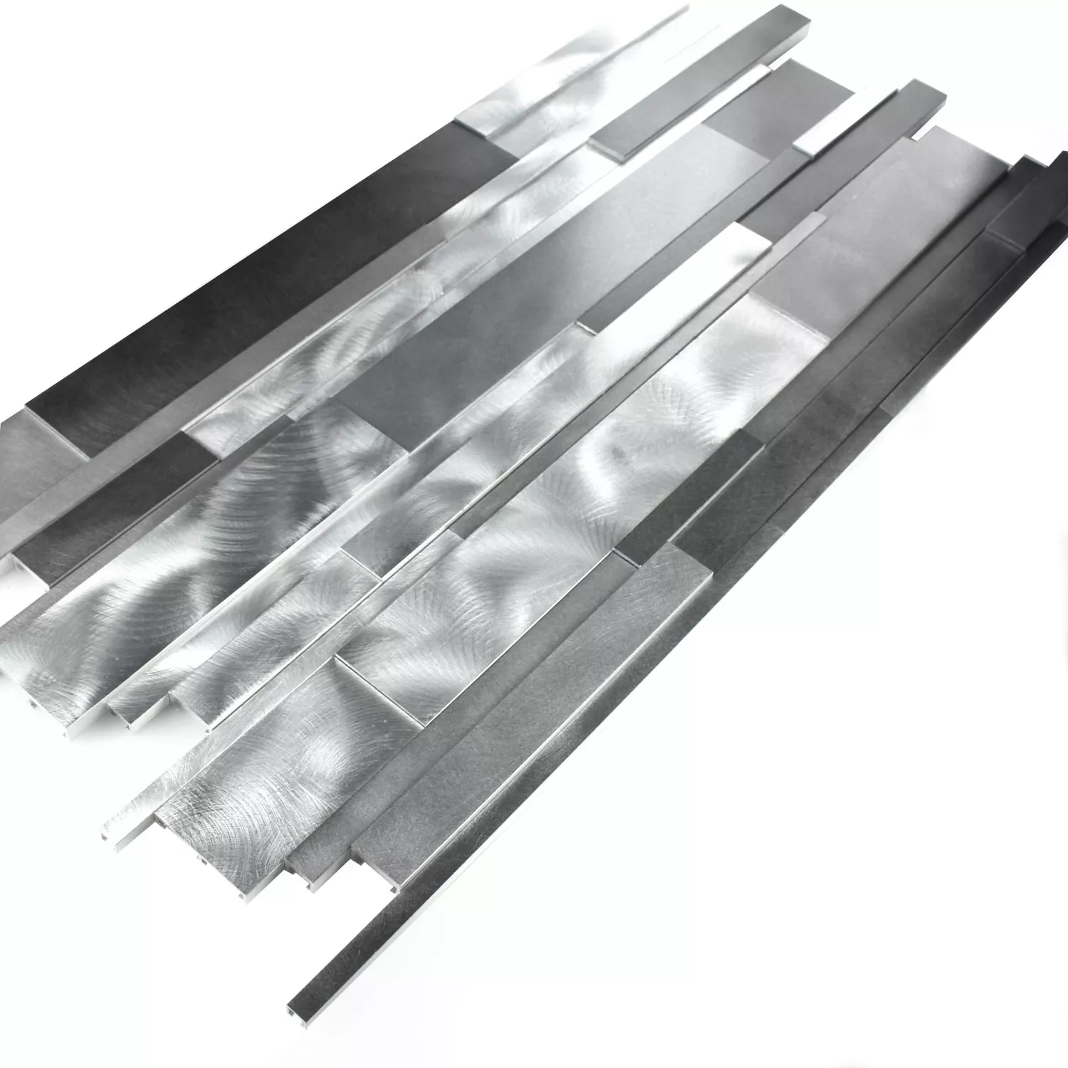 Mozaïektegel Aluminium Metaal Talara Zwart Zilver 300x600mm