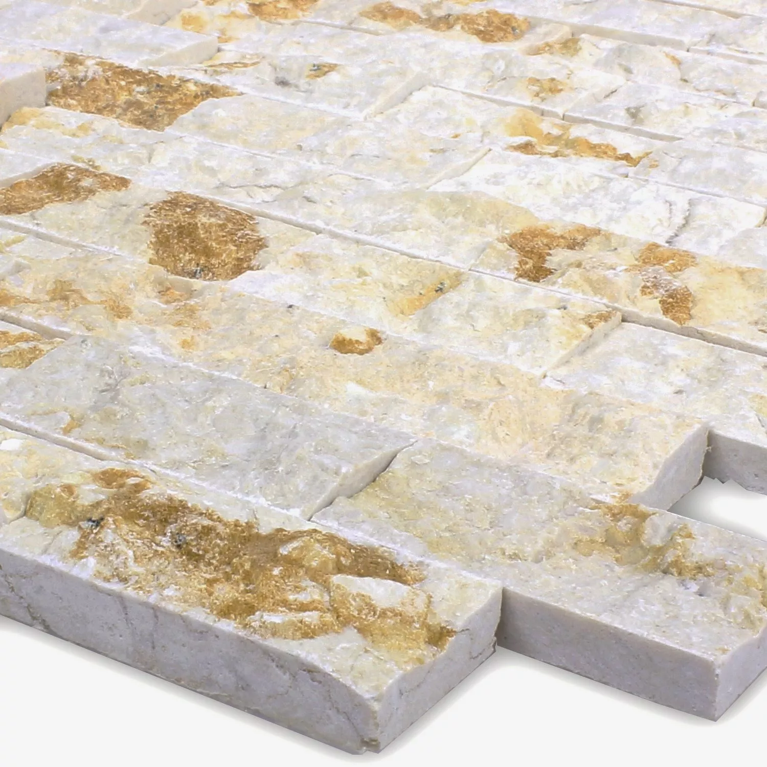 Mosaïque Pierre Naturelle Brick Splitface 3D Beige Mosaïque Pierre Naturelle Brick Splitface 3D Beige