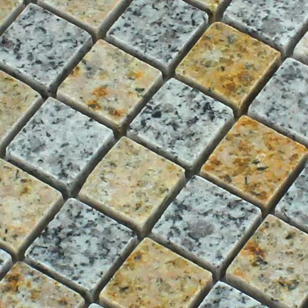 Échantillon Mosaïque Pierre Naturelle  Jaune Gris