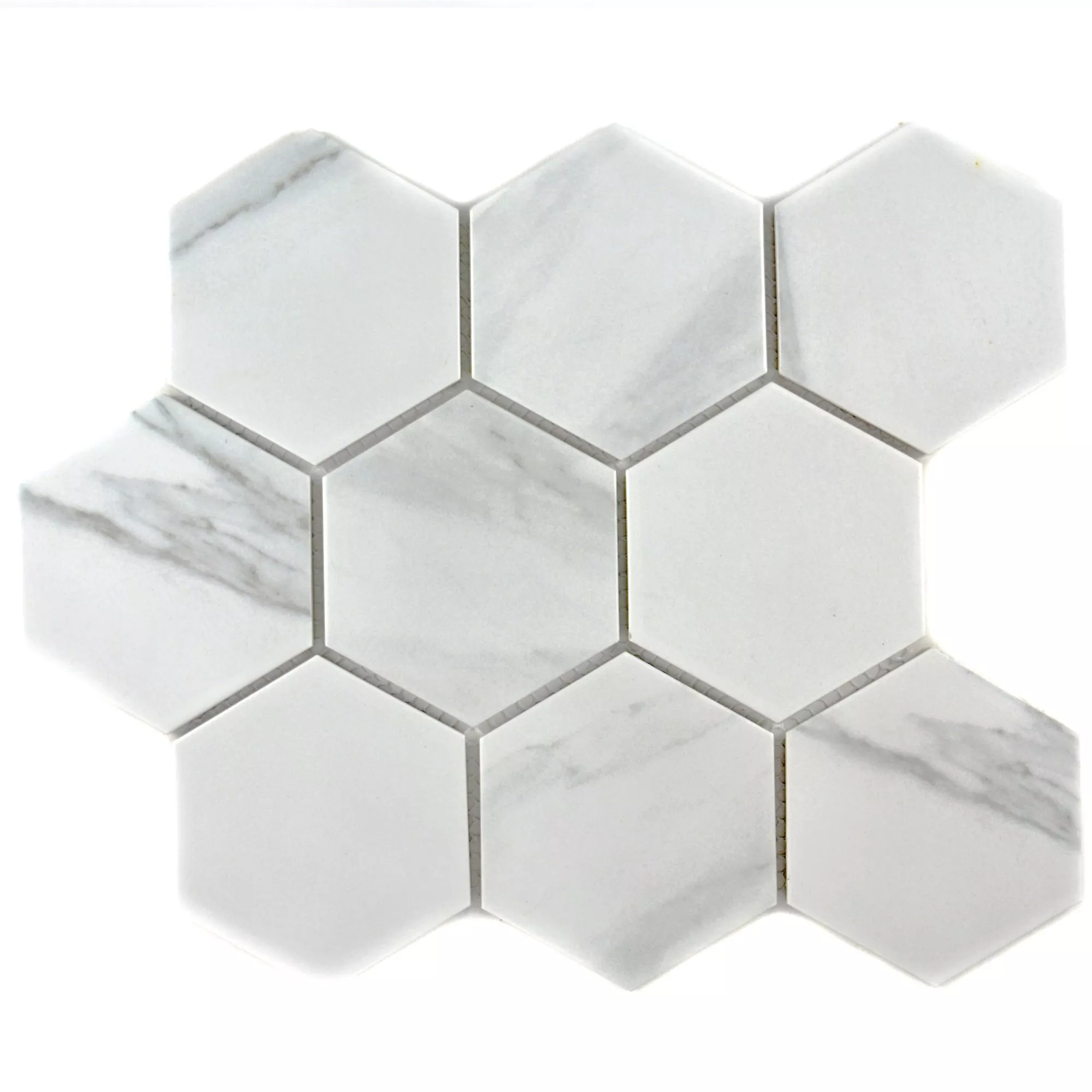 Keramiek Mozaïektegels Zyrus Carrara Hexagon 95