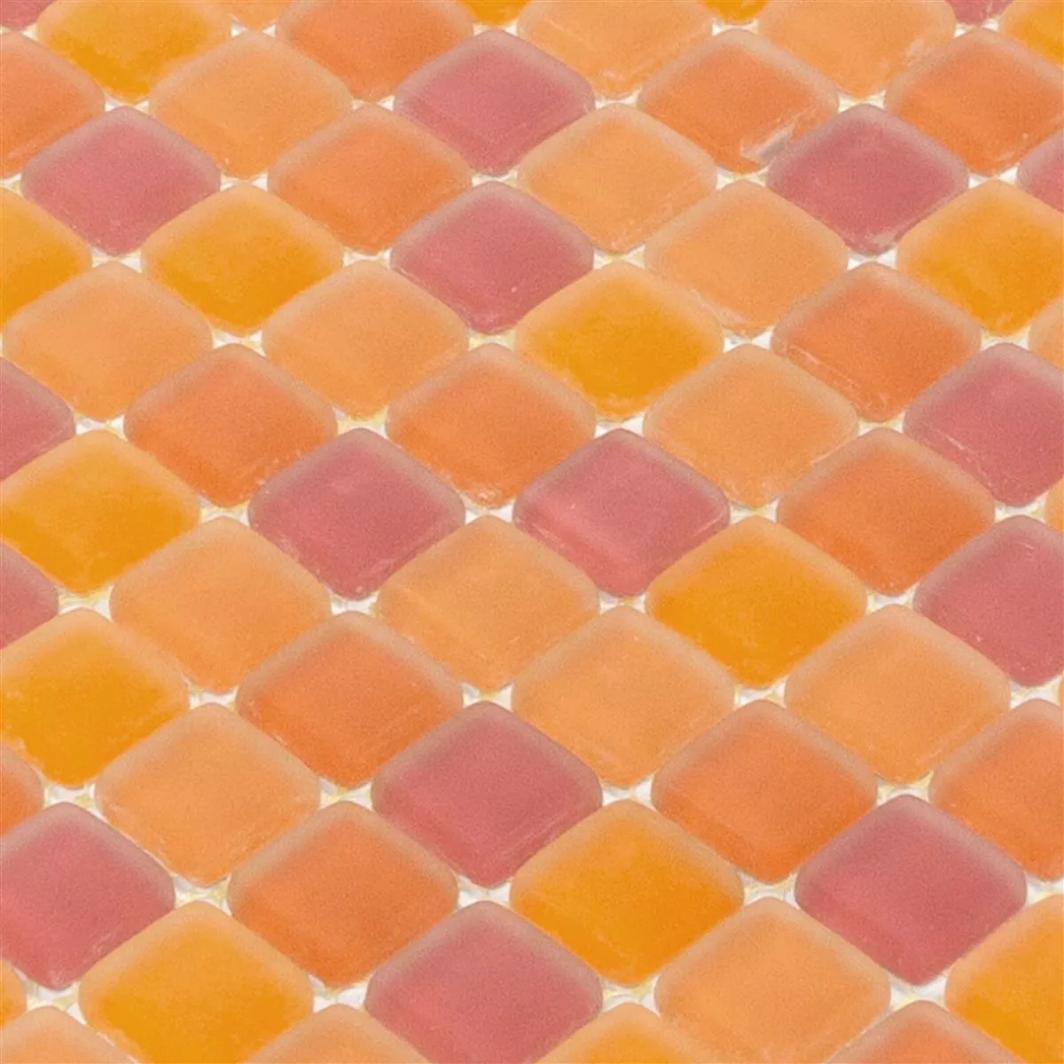 Échantillon Mosaïque En Verre Carrelage Ponterio Frosted Orange Mix