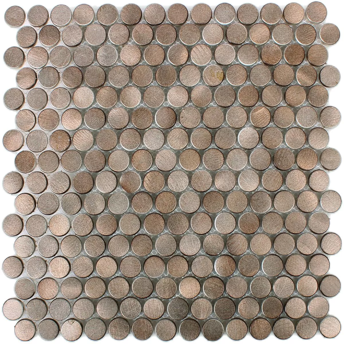 Échantillon Mosaïque Carrelage Aluminium Métal Fantom Bouton Bronze