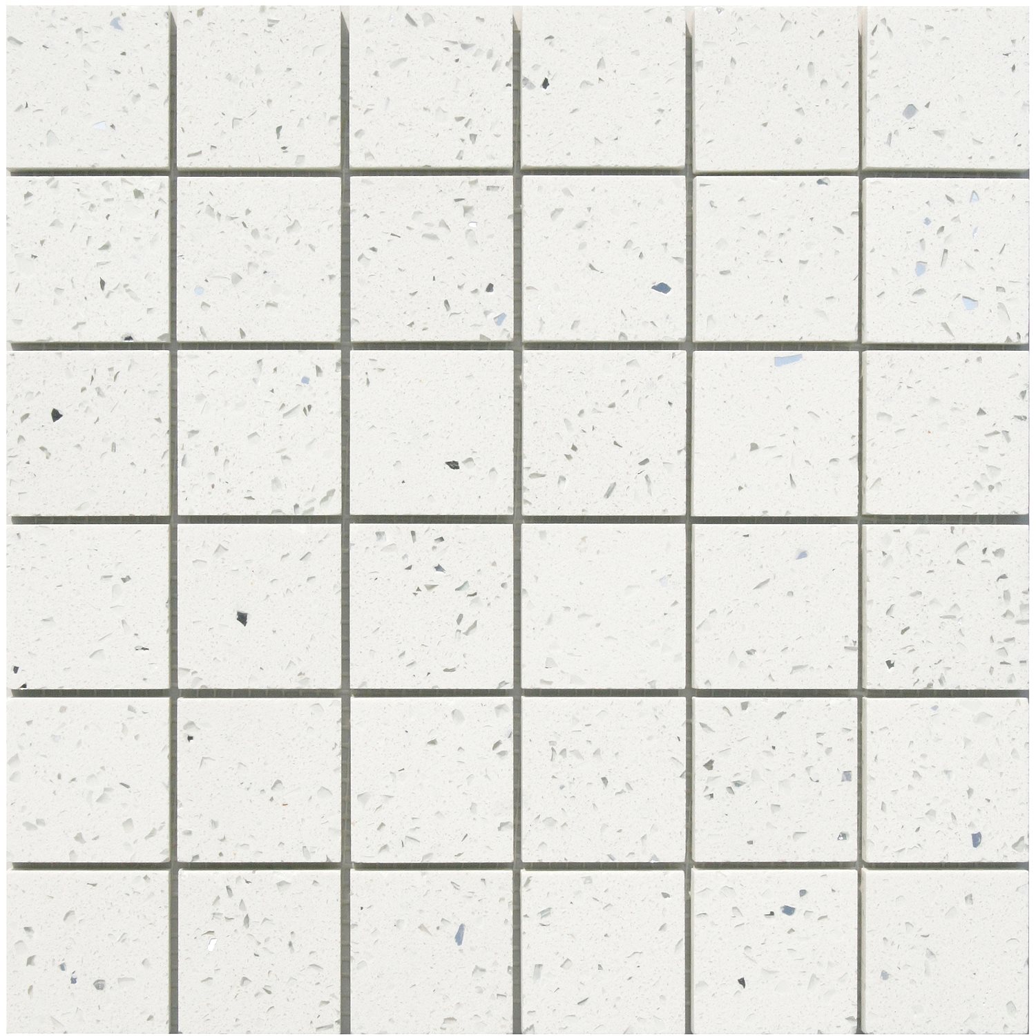 Carrelage Mosaïque Quartz Composite Blanc