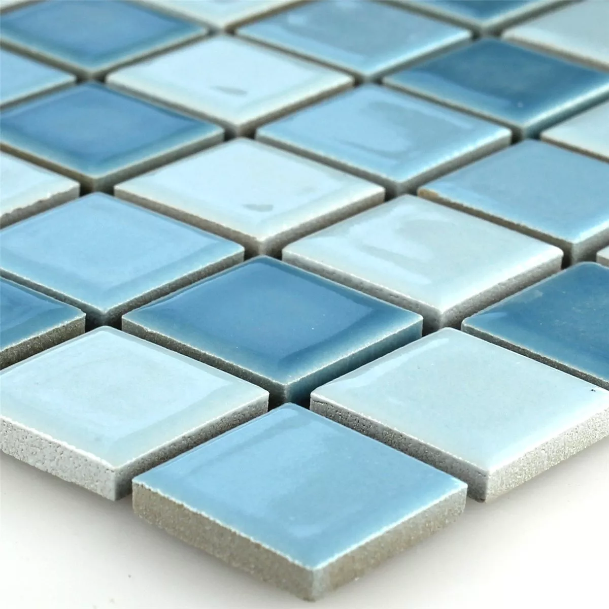 Mosaïque Céramique Bleu Mix 25x25x5mm