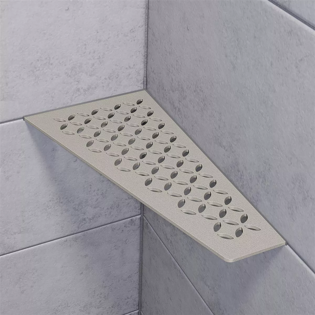 Etagère murale étagère de douche Schlüter carré 15,4x29,5cm gris floral