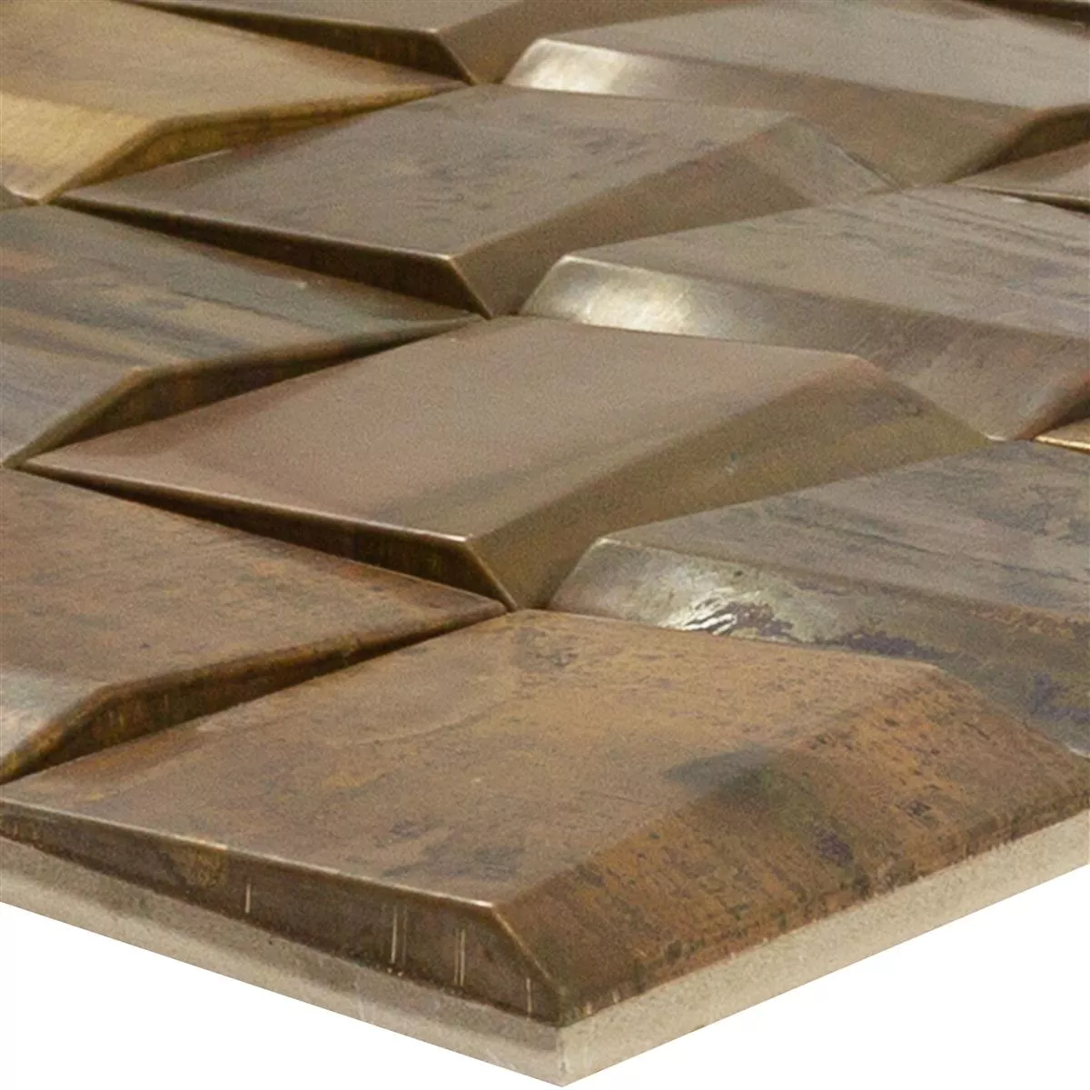 Métal Cuivre Mosaïque Carrelage Copperfield 3D 48x48mm Métal Cuivre Mosaïque Carrelage Copperfield 3D 48x48mm