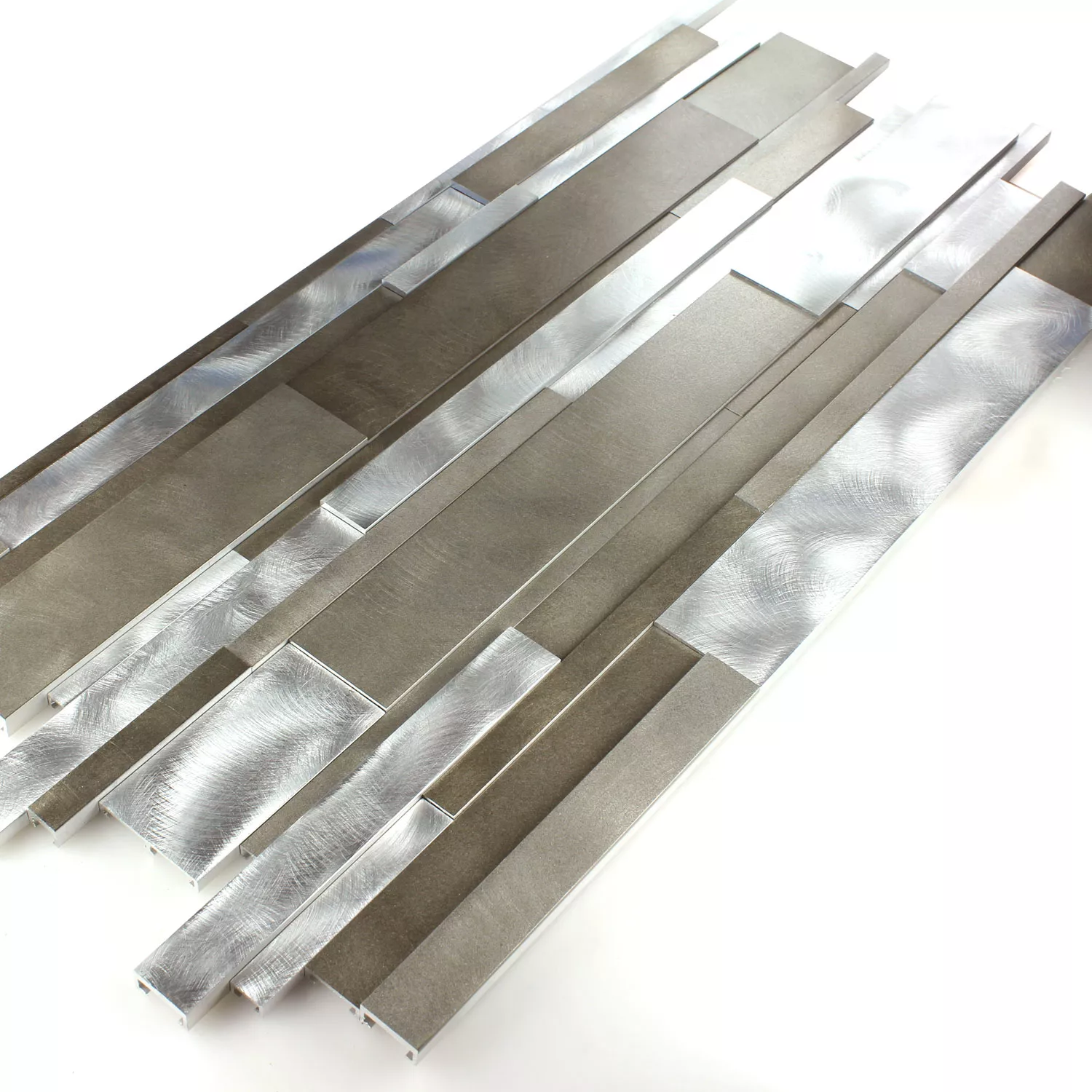 Mozaïektegel Aluminium Metaal Talara Modder Mix 300x600mm