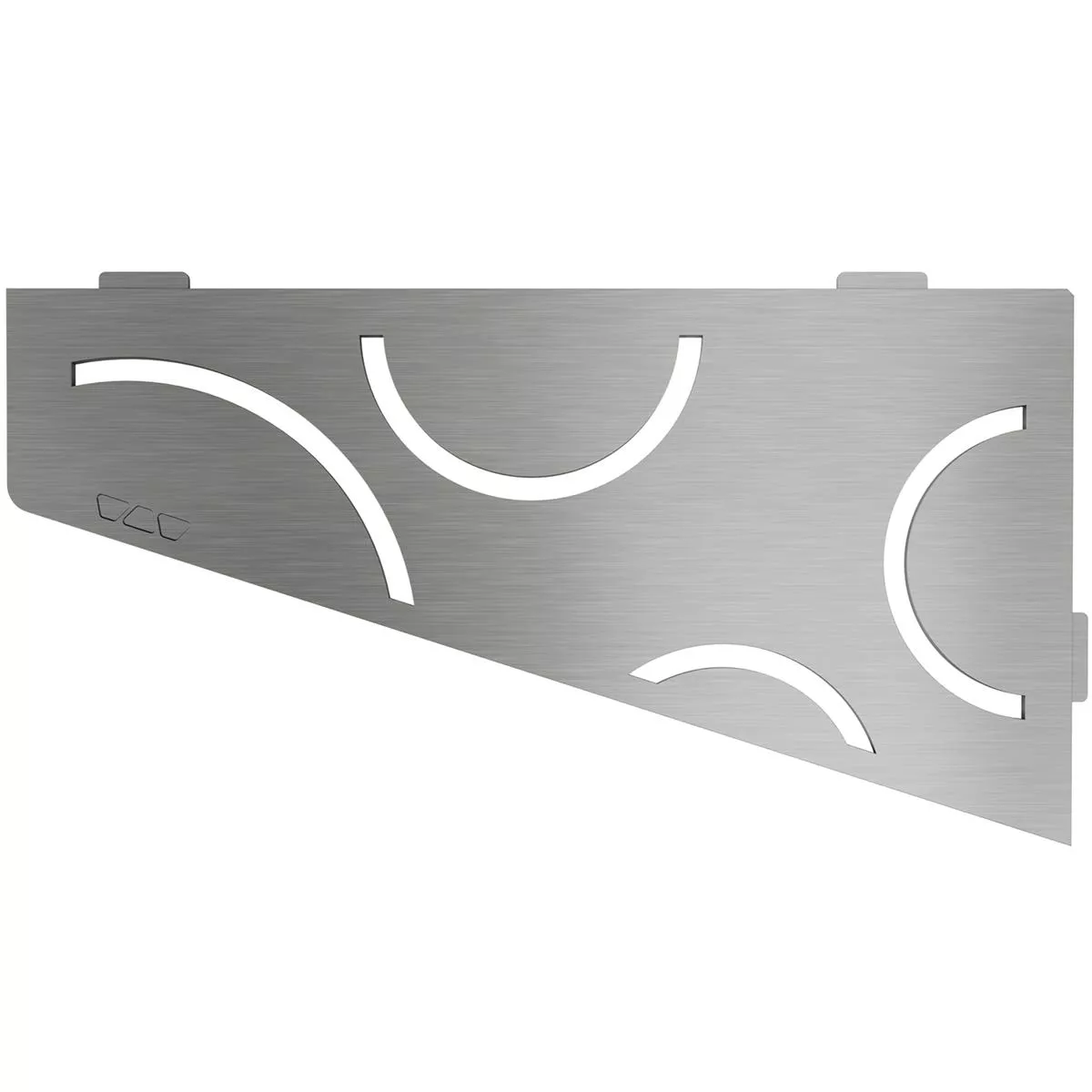 Wandplank doucheplank Schlüter vierkant 15,4x29,5cm Curve zilver