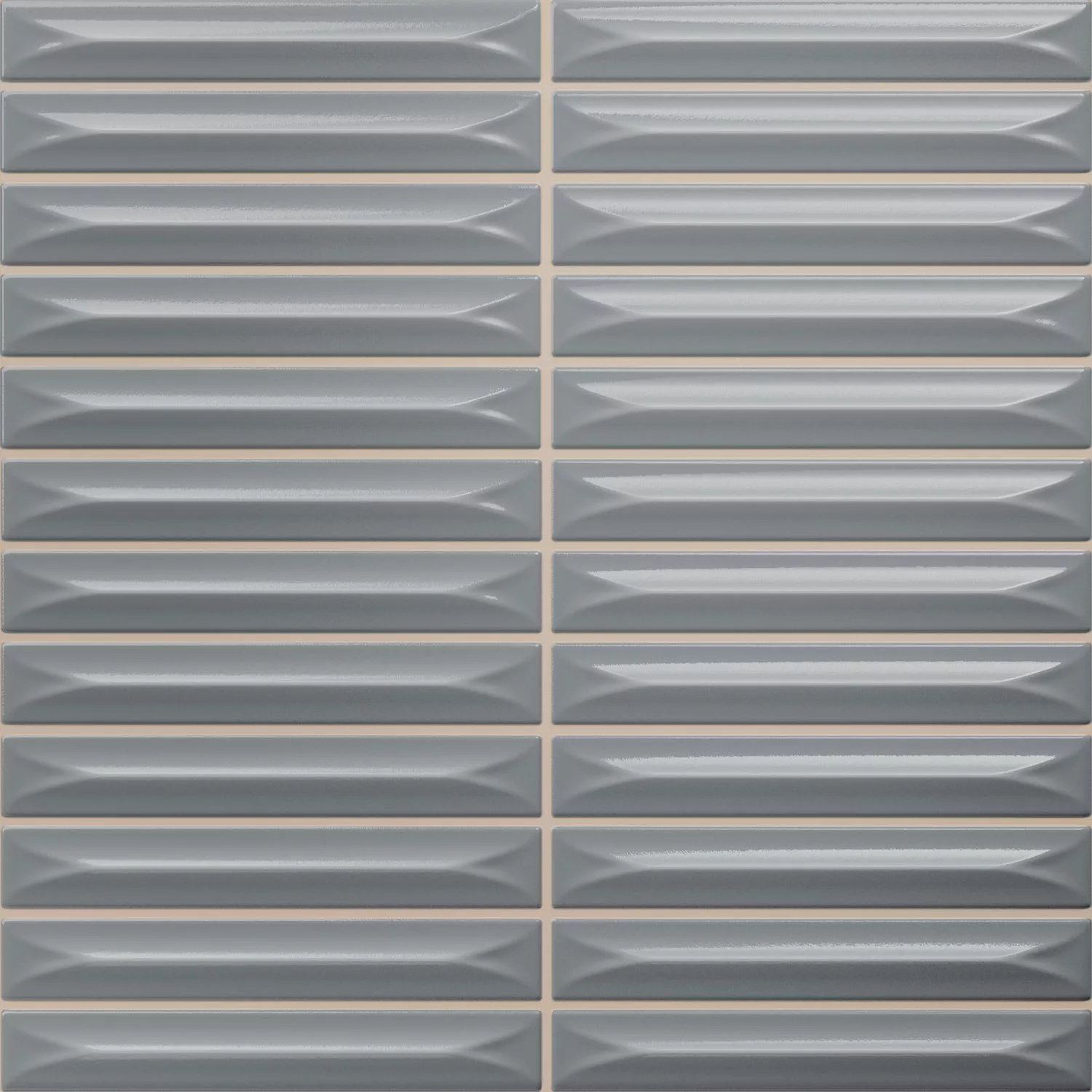 Bevel Grijs Glanzend Brick 20x20 cm