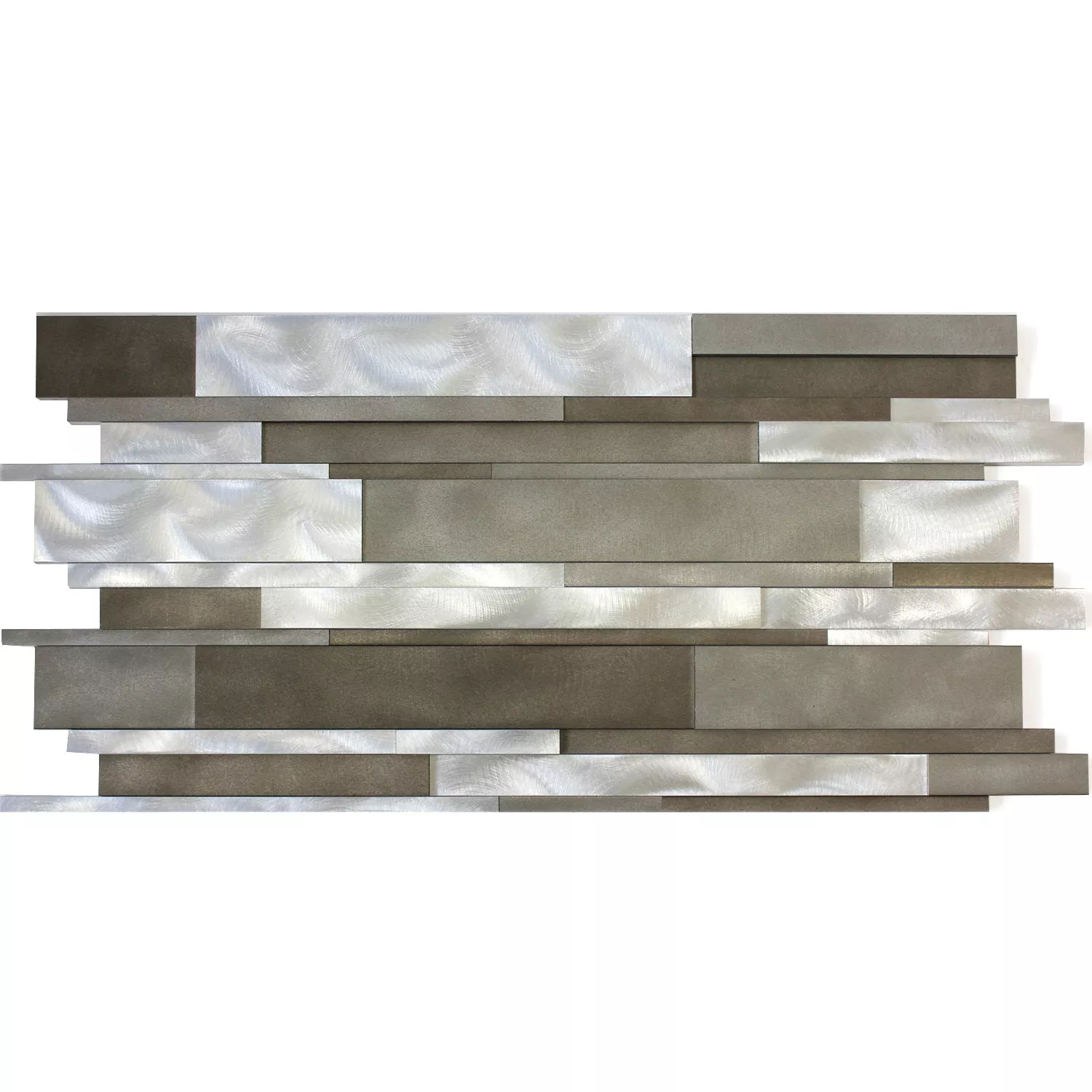 Aluminium Metal Mosaïque Talara Boue Mix 300x600mm Aluminium Metal Mosaïque Talara Boue Mix 300x600mm