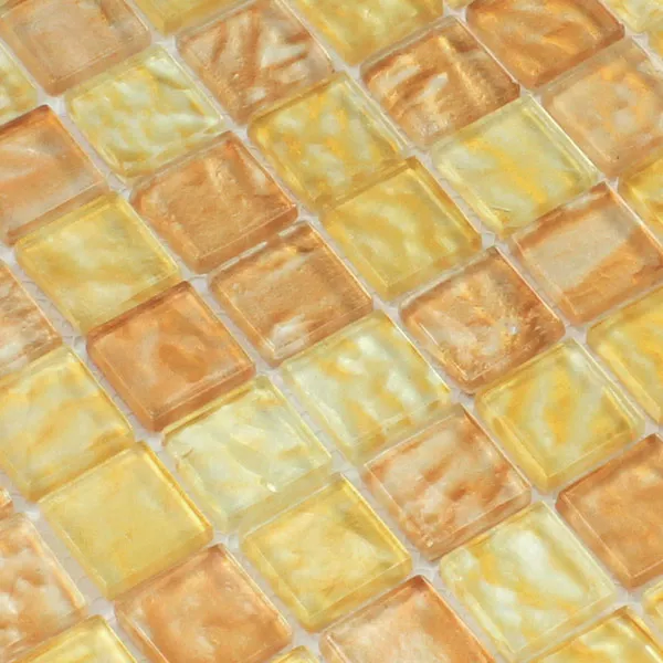 Échantillon Mosaïque Verre Ambre Beige Mix