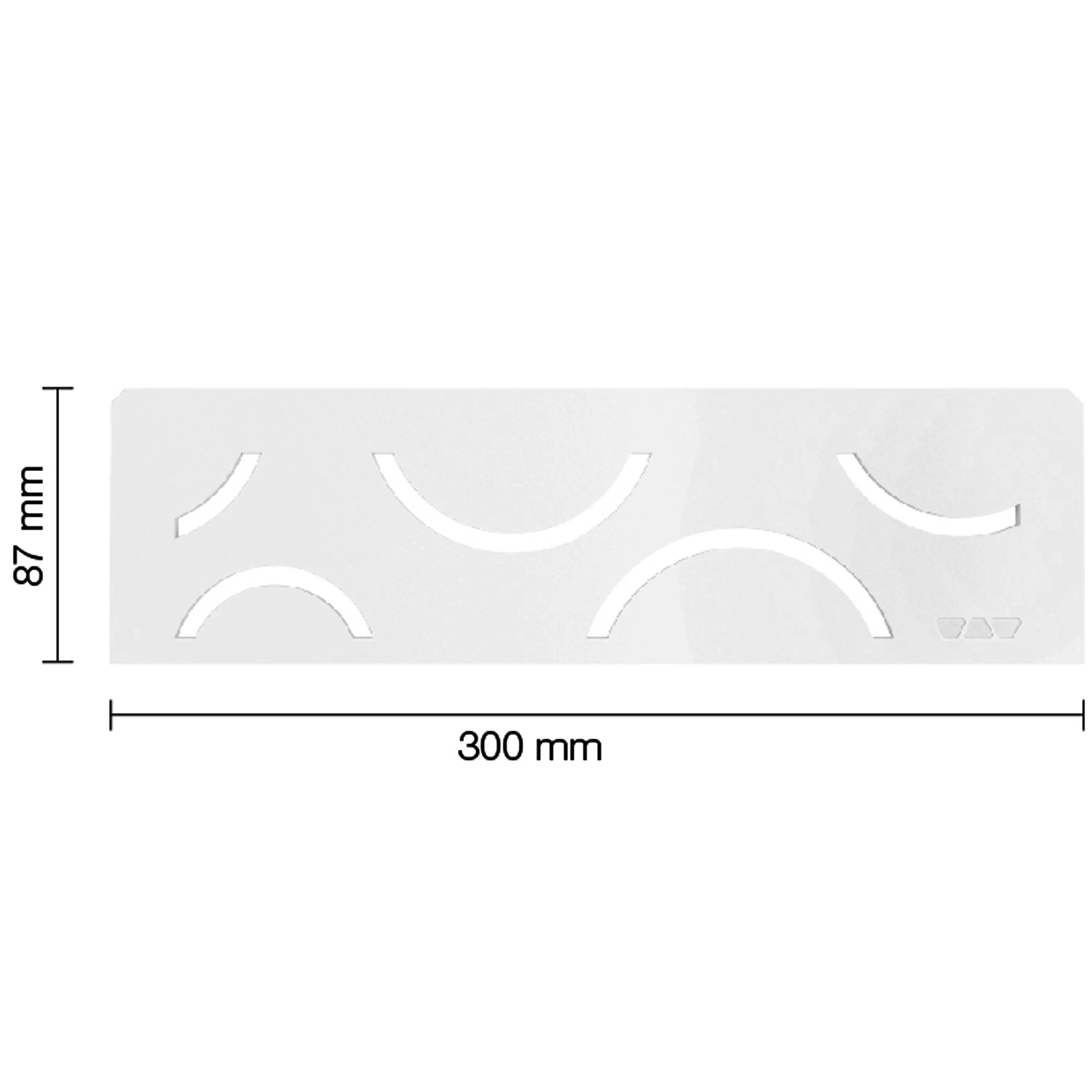 Etagère murale niche Schlüter rectangle 30x8,7cm Curve blanc