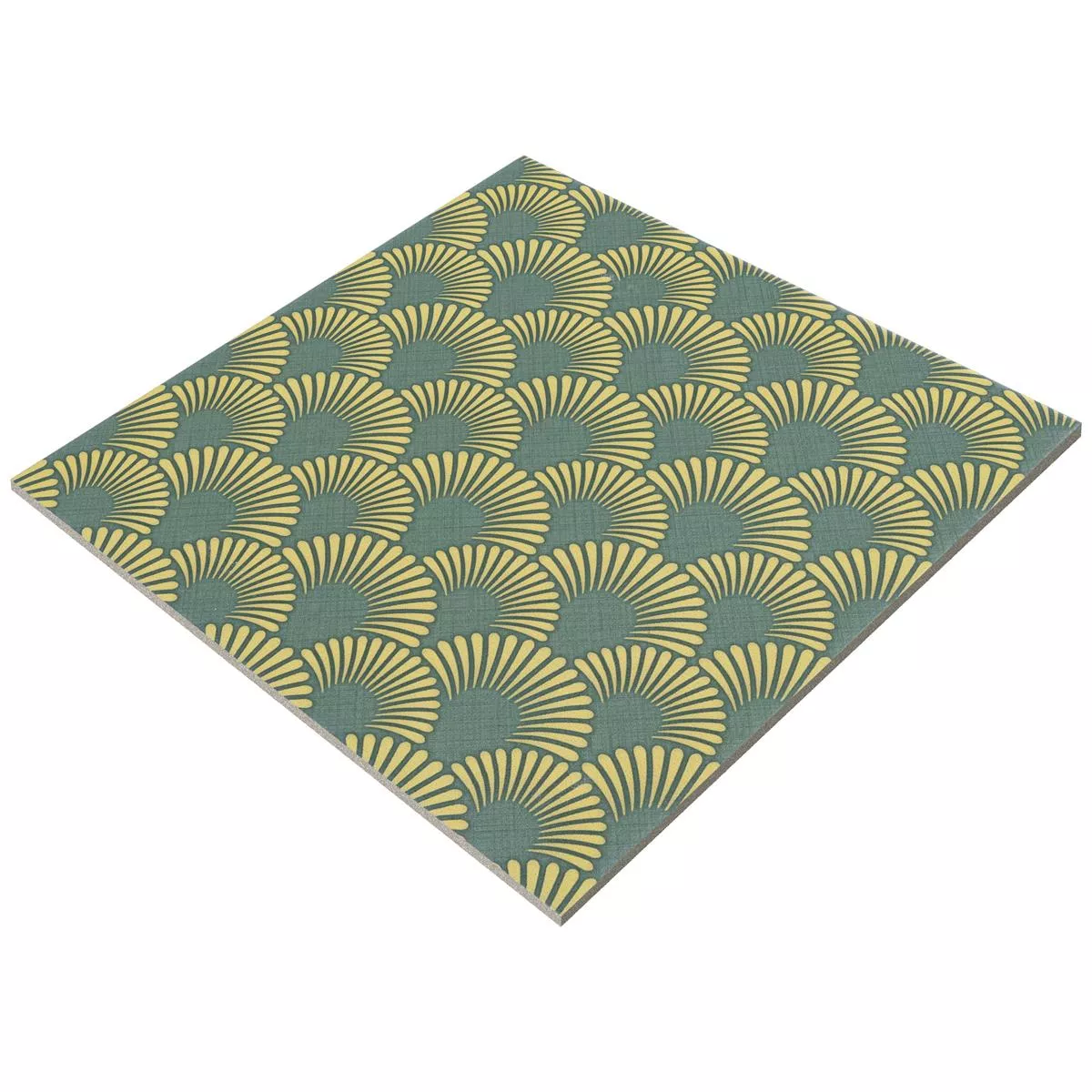 Vloertegels Cement Optic Wildflower Groen Decor 18,5x18,5cm 