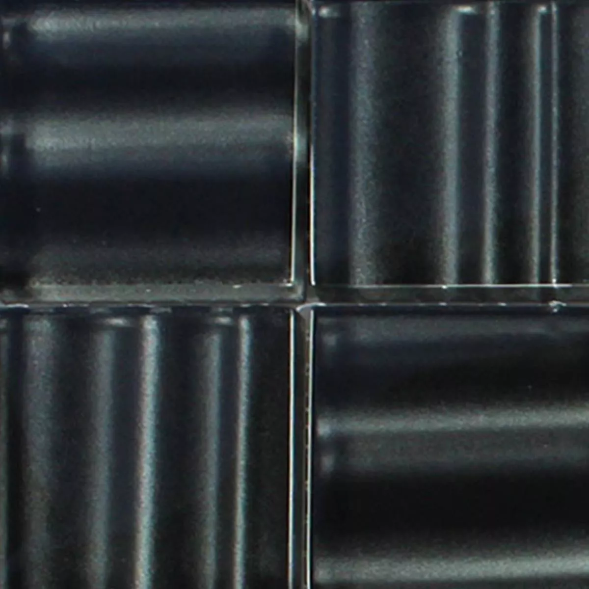 Sample Glasmozaïek Tegels Columbia Zwart Gestreept