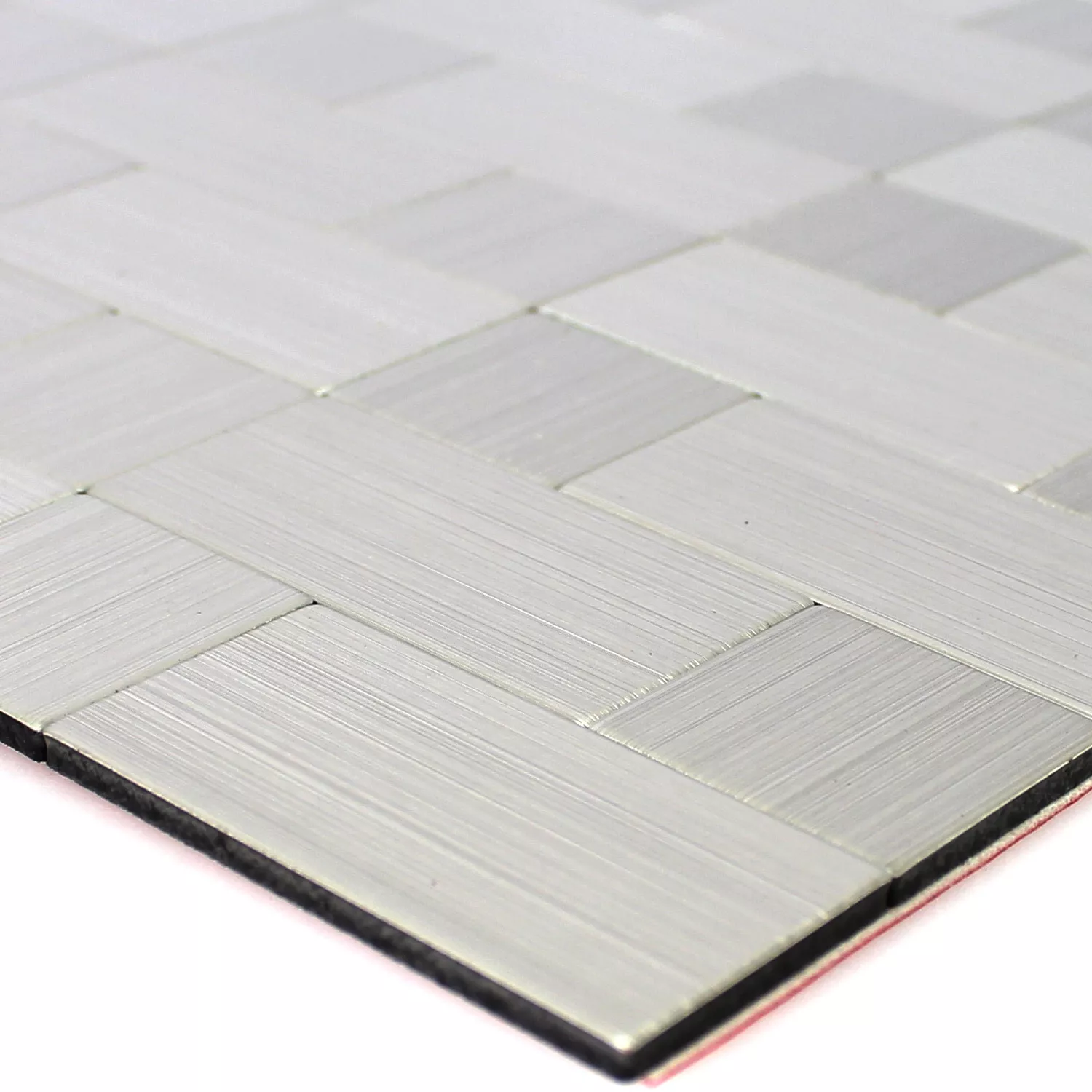 Métal Mosaïque Carrelage Auto Adhésif Mikros Argent 2Mix
