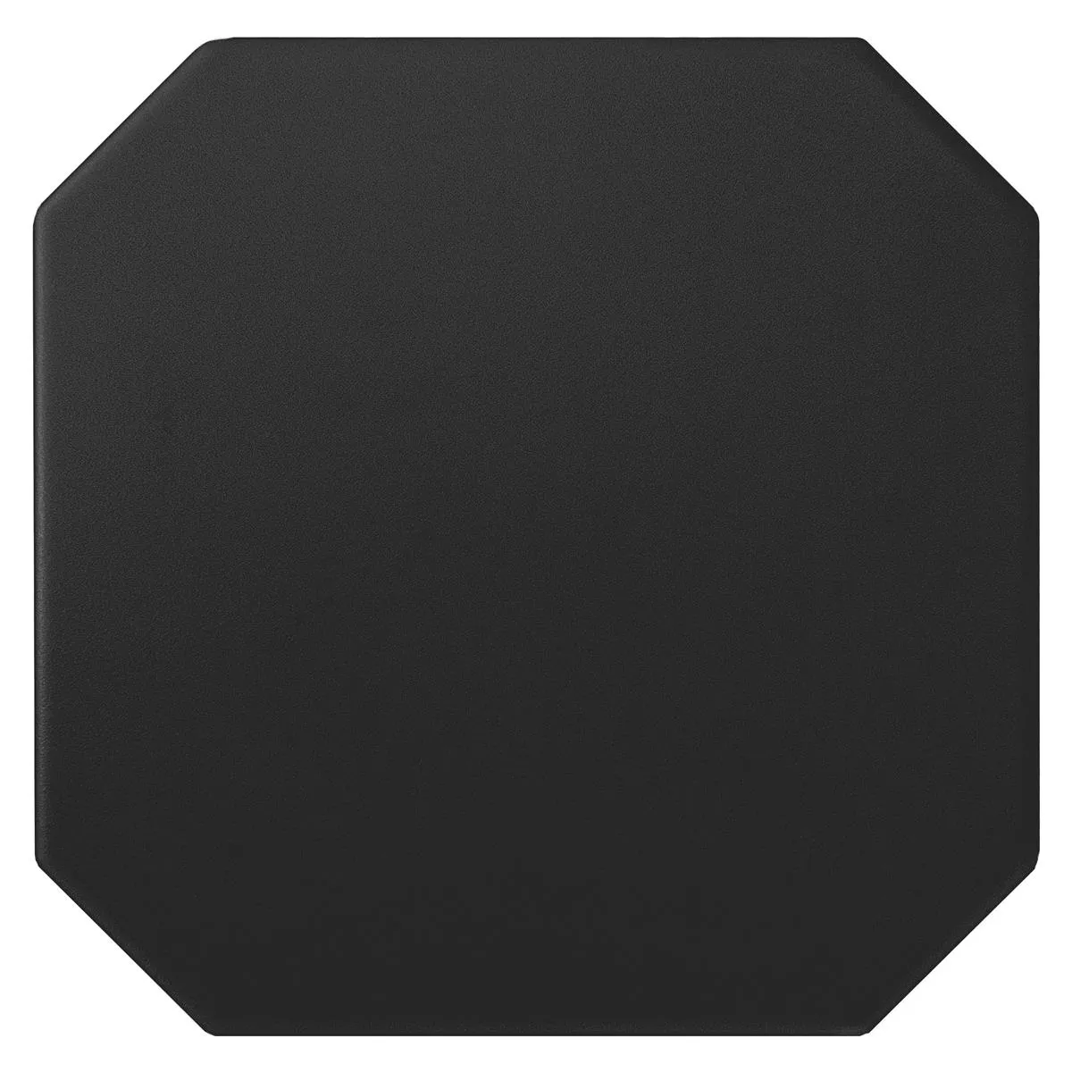 Échantillon Grès Cérame Pleine Masse Carrelage Genexia Uni Noir Octogone 20x20cm