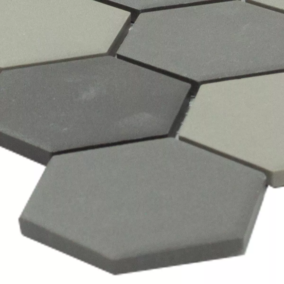 Céramique Mosaïque Carrelage Hexagone Bern Gris Noir Céramique Mosaïque Carrelage Hexagone Bern Gris Noir