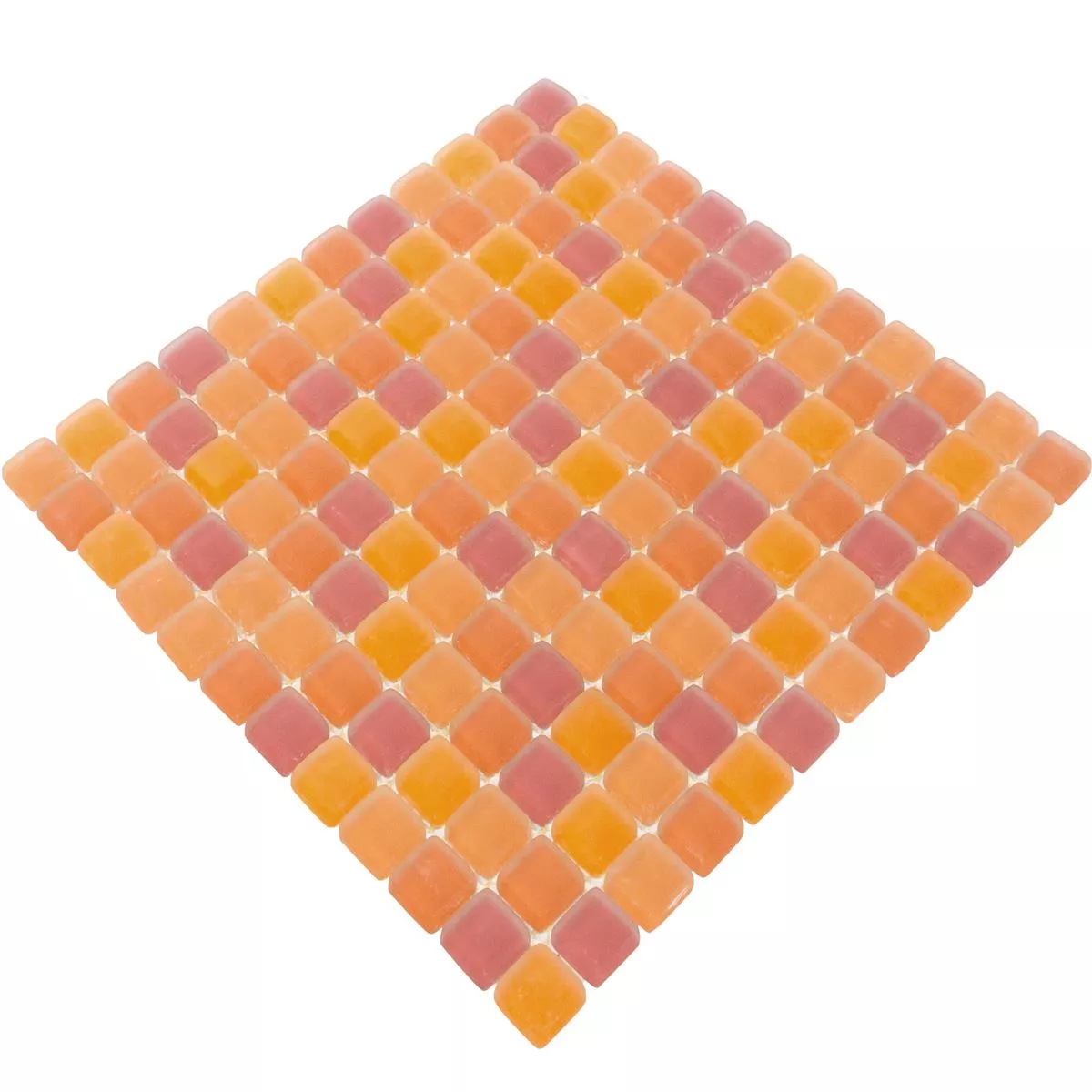 Échantillon Mosaïque En Verre Carrelage Ponterio Frosted Orange Mix