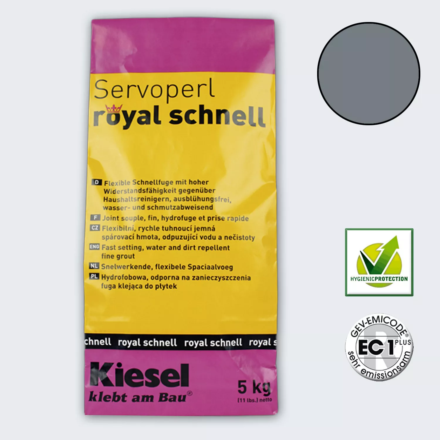 Kiesel Servoperl Royal - Joint Flexible à Prise Rapide (basalte 5KG)