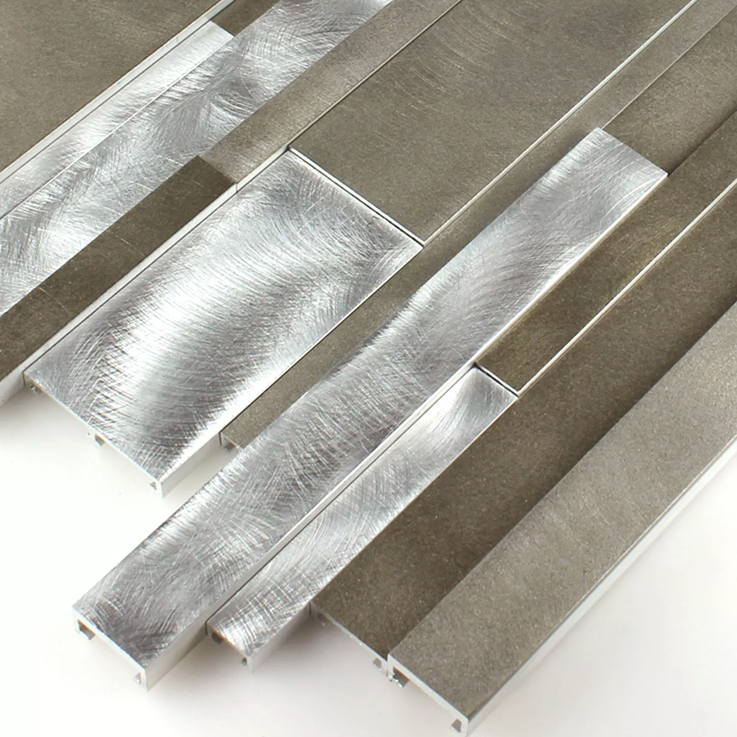 Mozaïektegel Aluminium Metaal Talara Modder Mix 300x600mm