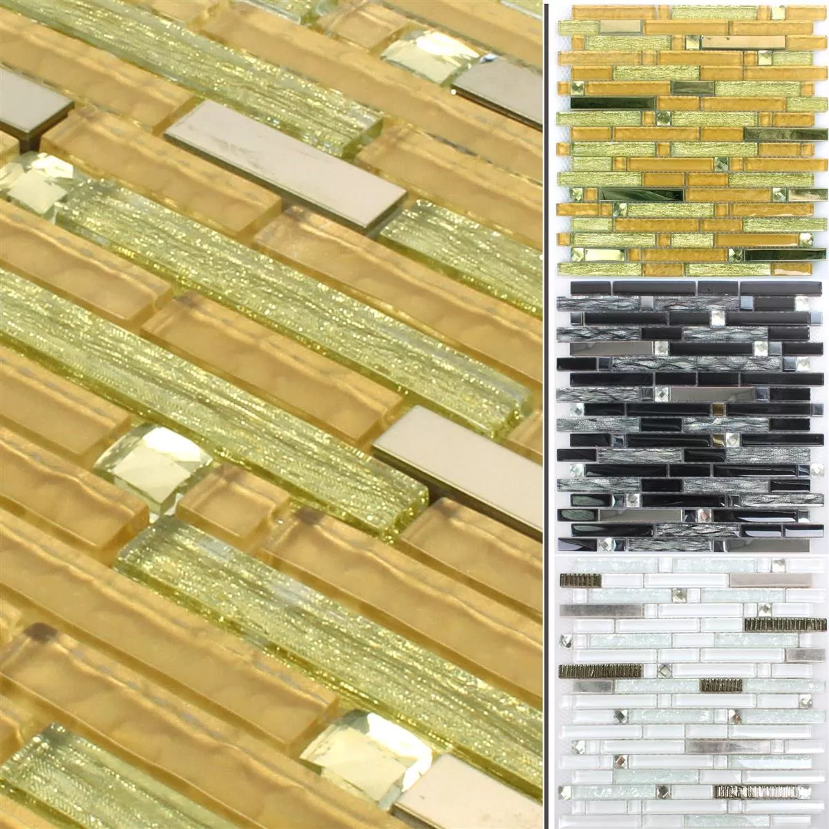 Sample Mozaïektegel Glas Metaal Latoya