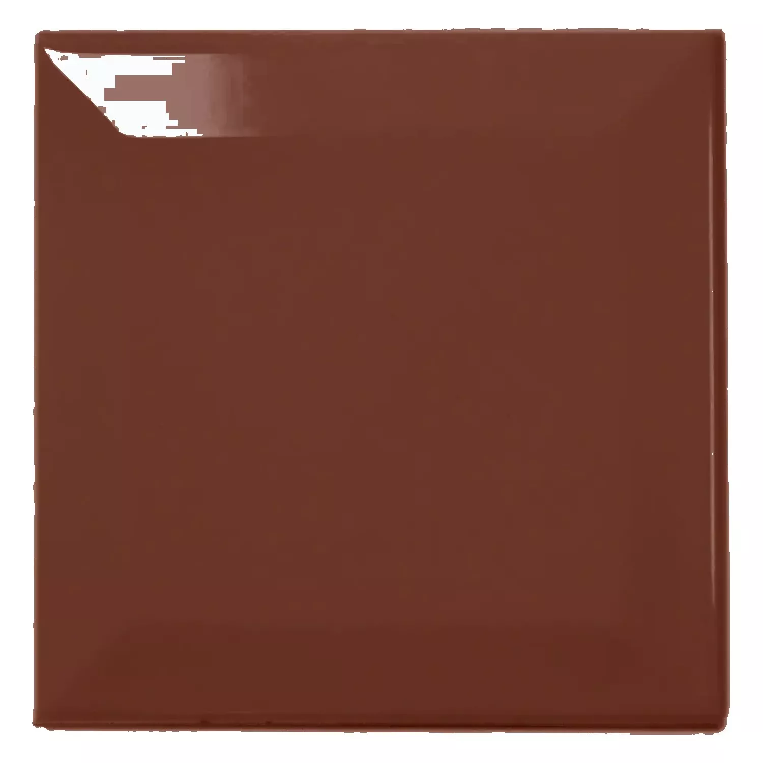 Carrelage métro Brun Brillant 10x10 cm Avec Facette Catarina Marron