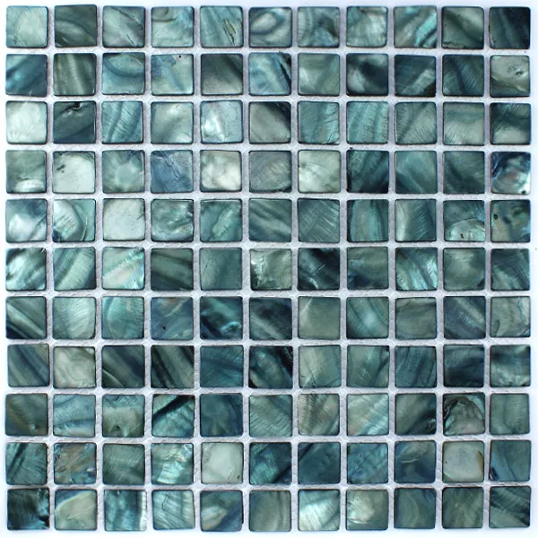 Sample Mozaïektegel Glas Paarlemoer Effect  Groen