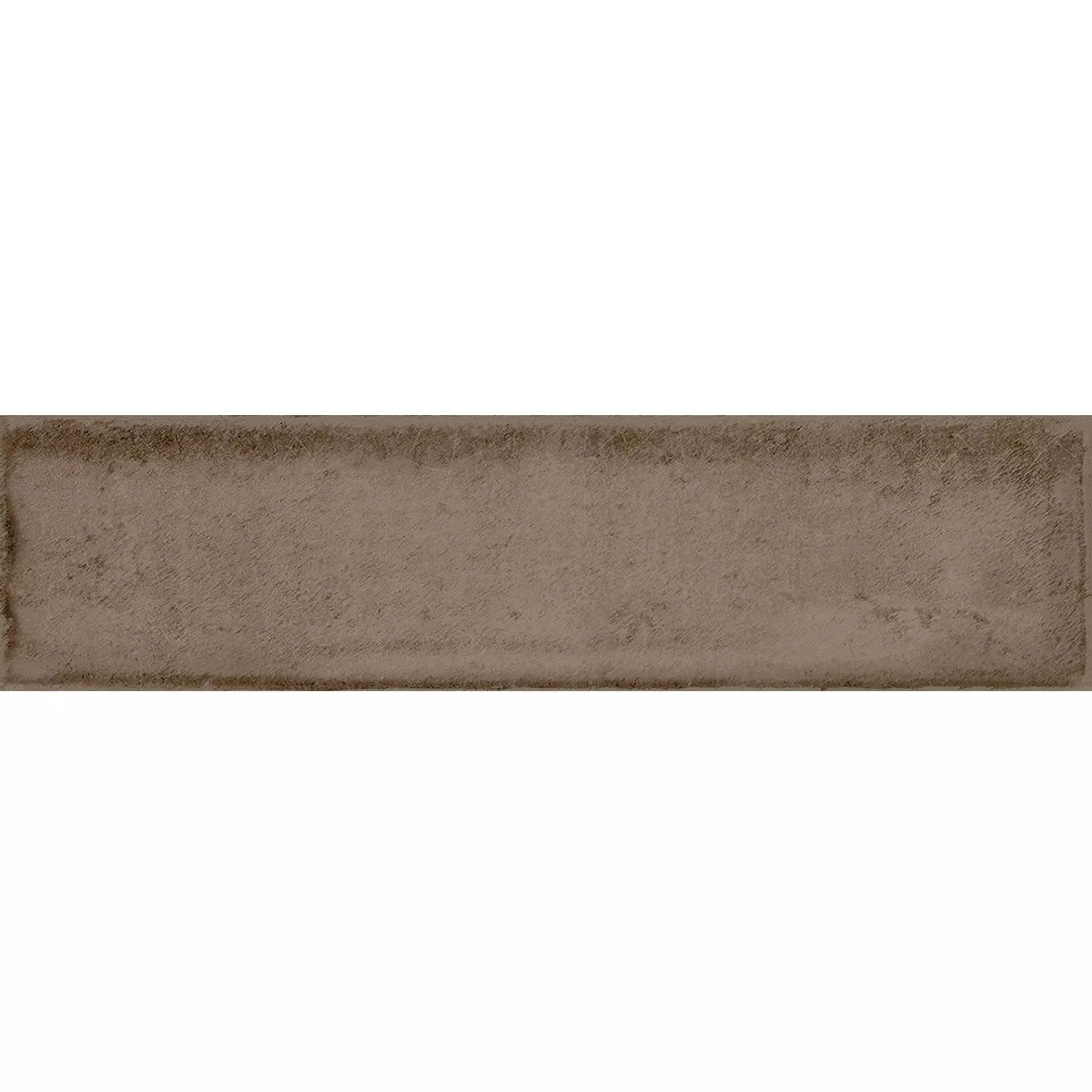 Wandtegels Maestro Gegolfd Glanzend Bruin 7,5x30cm