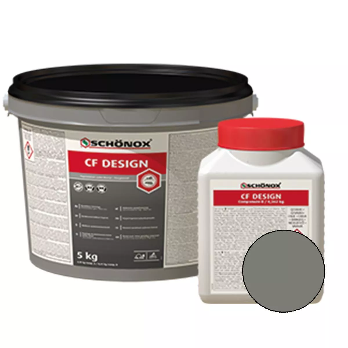 Voegmiddel Schönox CF Design Epoxyhars Colorfuge Grijs 2,5 kg  Voegmiddel Schönox CF Design Epoxyhars Colorfuge Grijs 2,5 kg