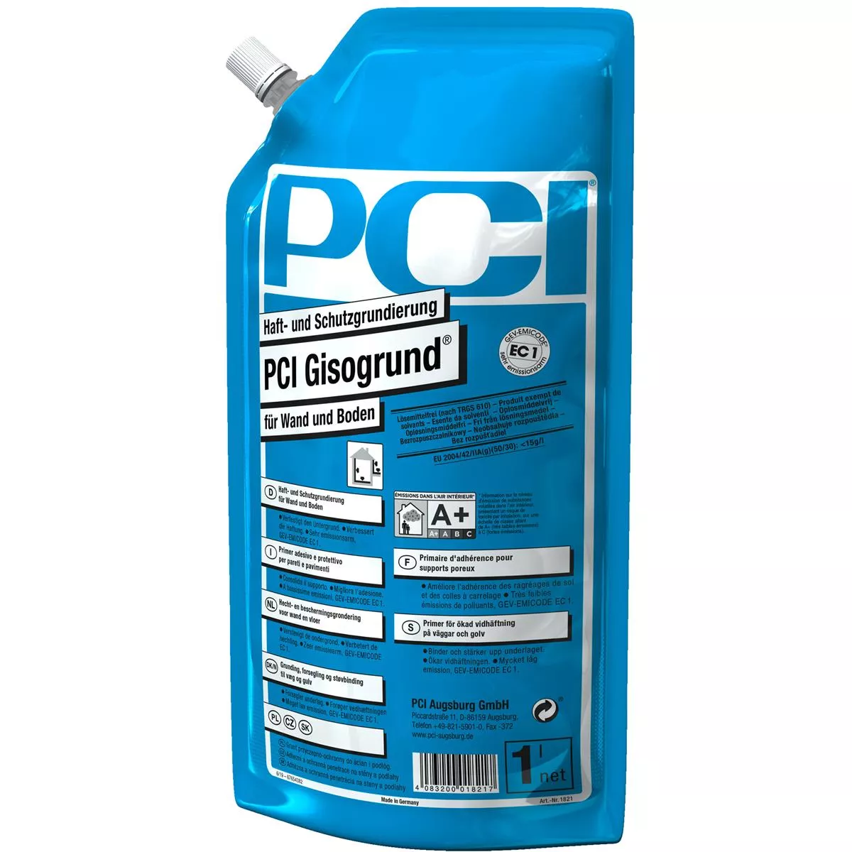 PCI Gisogrund hecht- en beschermprimer blauw 1L PCI Gisogrund hecht- en beschermprimer blauw 1L