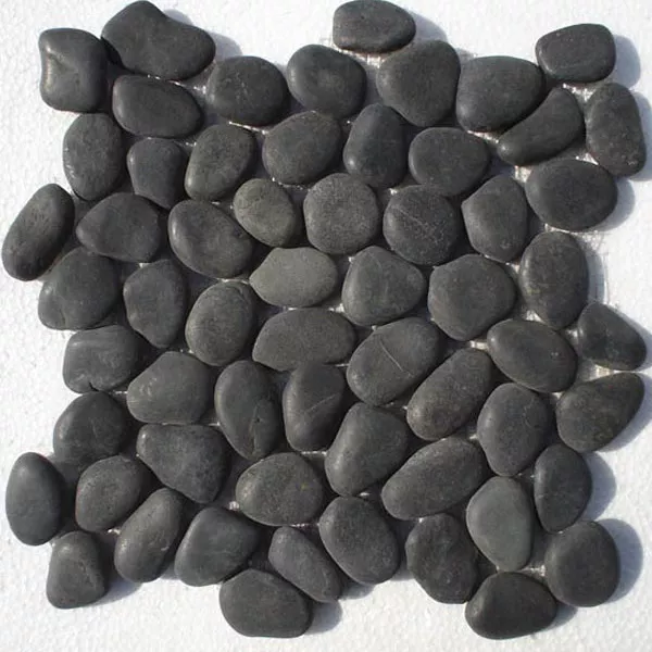 Mozaïektegel Kiezelsteen Natuursteen Zwart