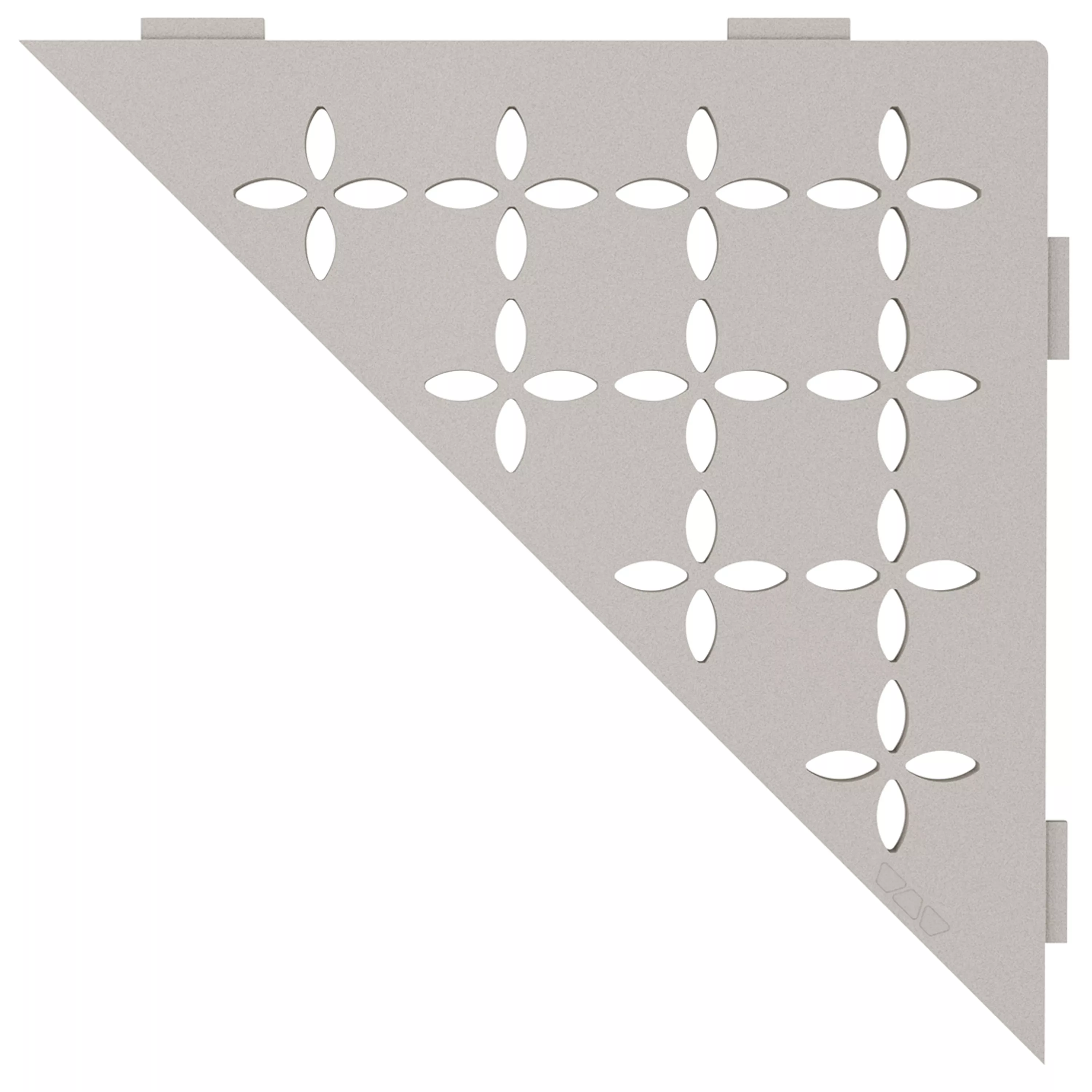 Wandplank doucheplank Schlüter driehoek 21x21cm bloemenbeige