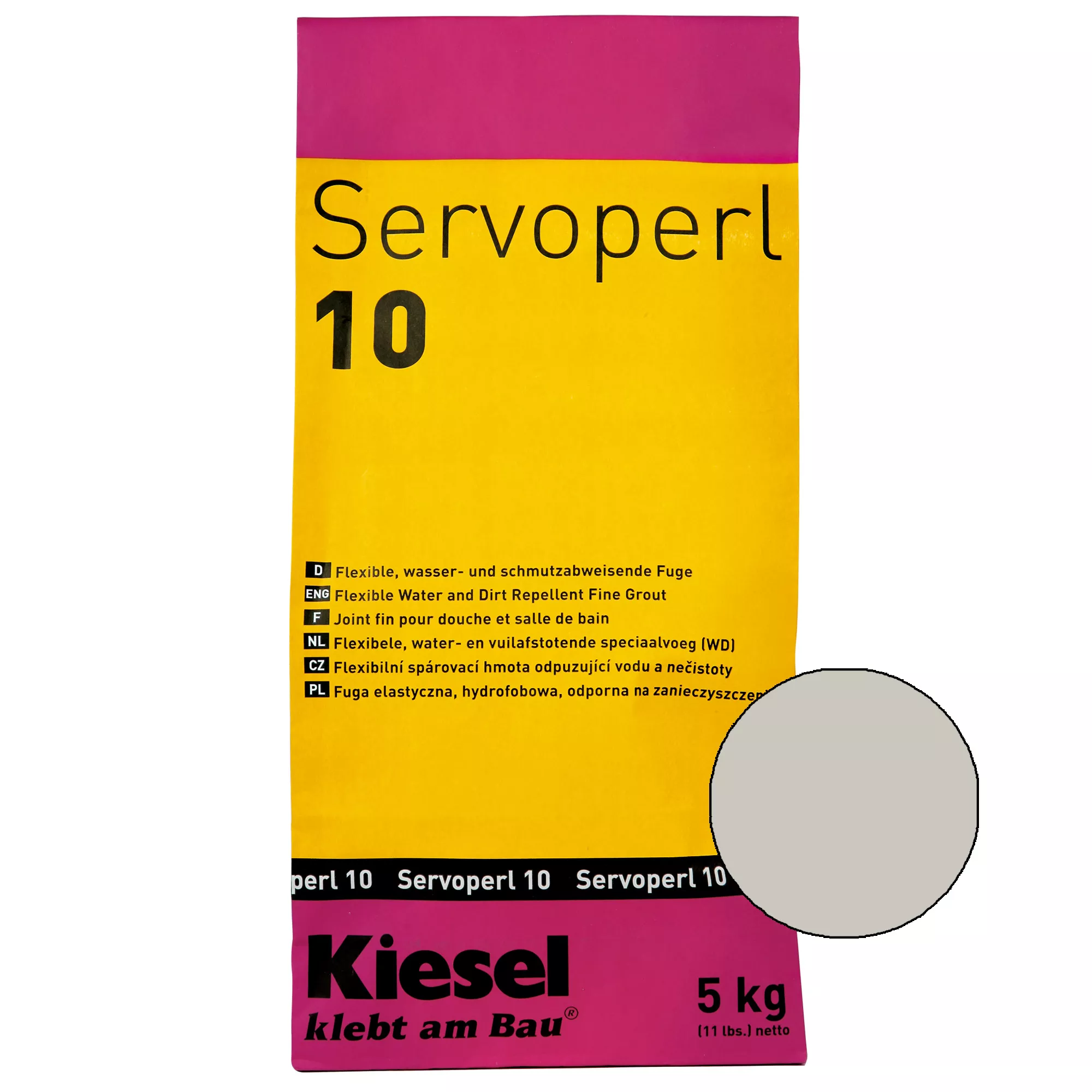 Kiesel Servoperl 10 - Joint Cimentaire Flexible (5KG Gris Argent)