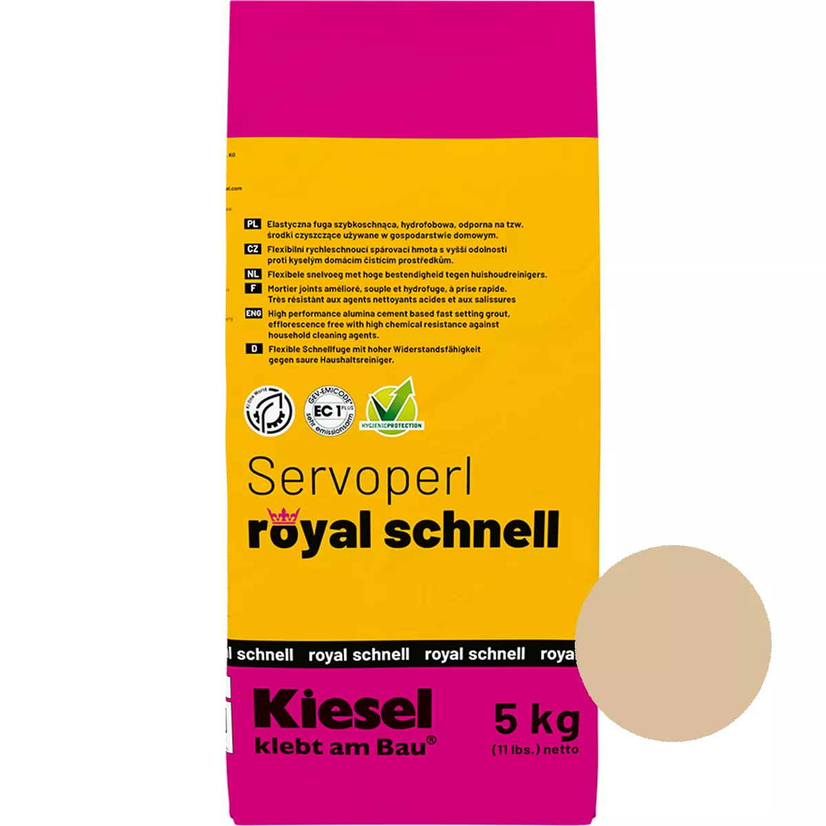 Pâte à joints Servoperl Royal Schnell Sahara 5 kg