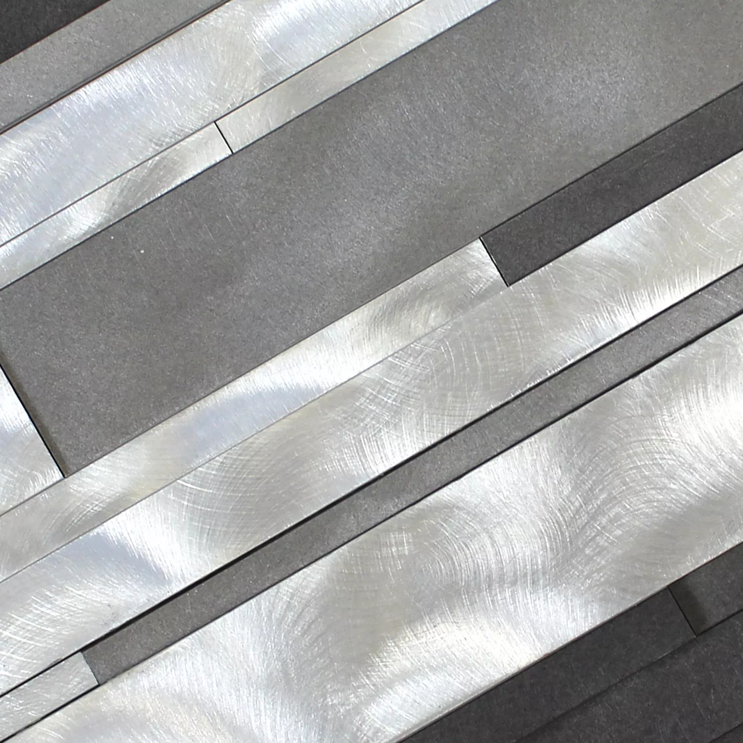 Aluminium Metal Mosaïque Talara Noir Argent 300x600mm
