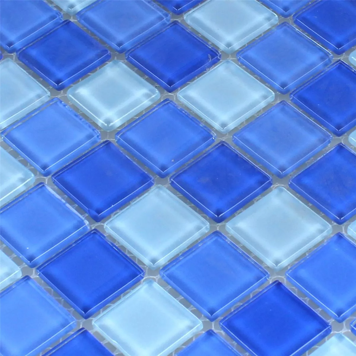 Échantillon Mosaïque Verre Bleu Clair 