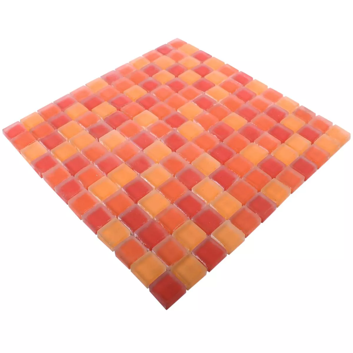 Mosaïque En Verre Carrelage Blossom Rouge Orange Mix Mat