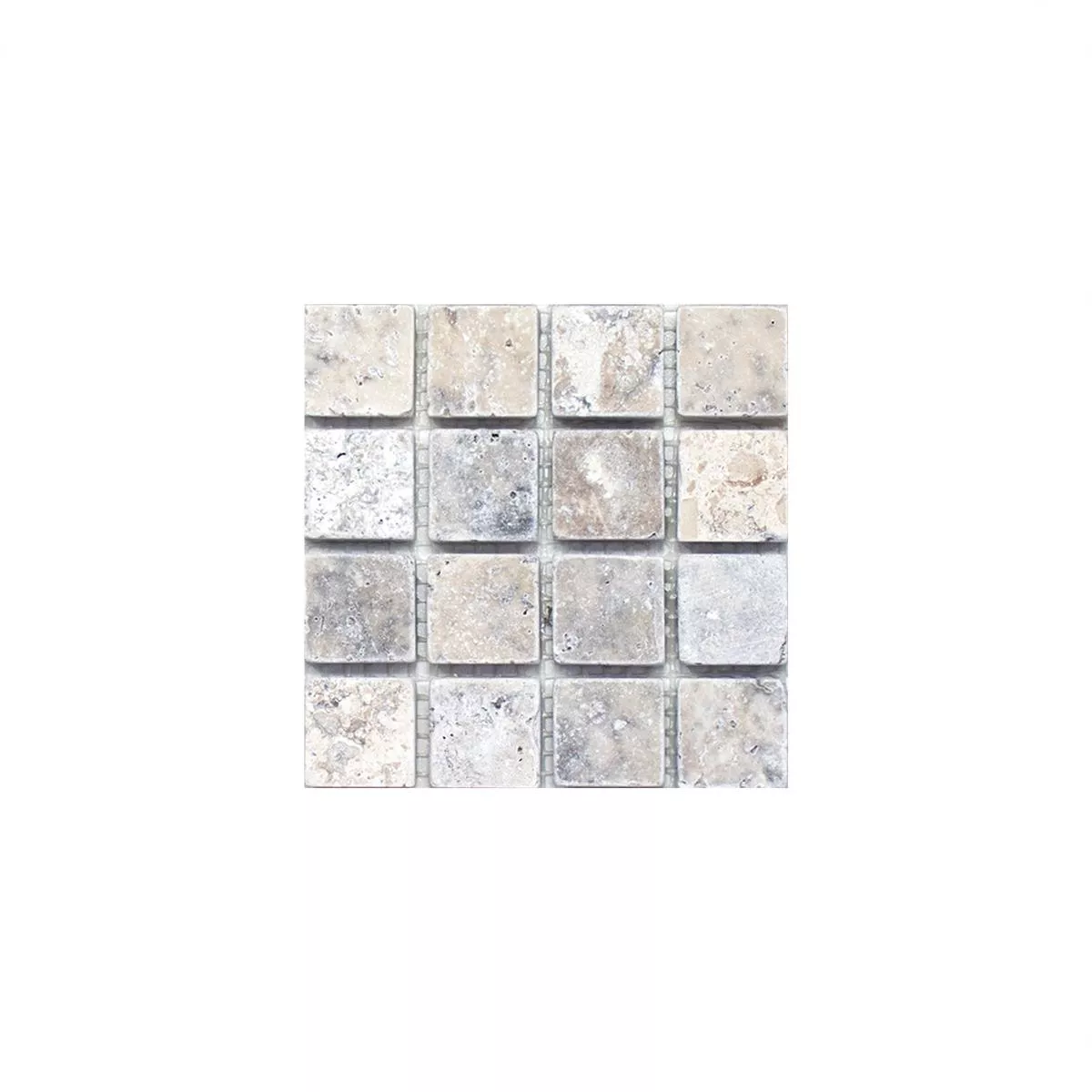 Échantillon Mosaïque Carrelage Travertin Nestor Argent 23