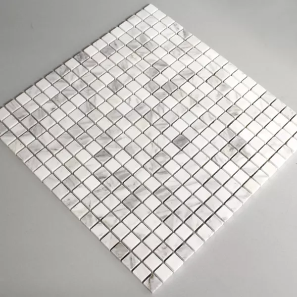 Échantillon Marbré Mosaïque  Blanc Poli