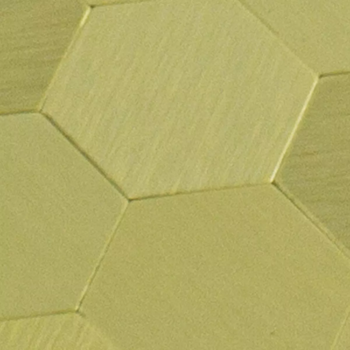 Sample van Mozaïektegel Metaal Zelfklevende Vryburg Goud Hexagon