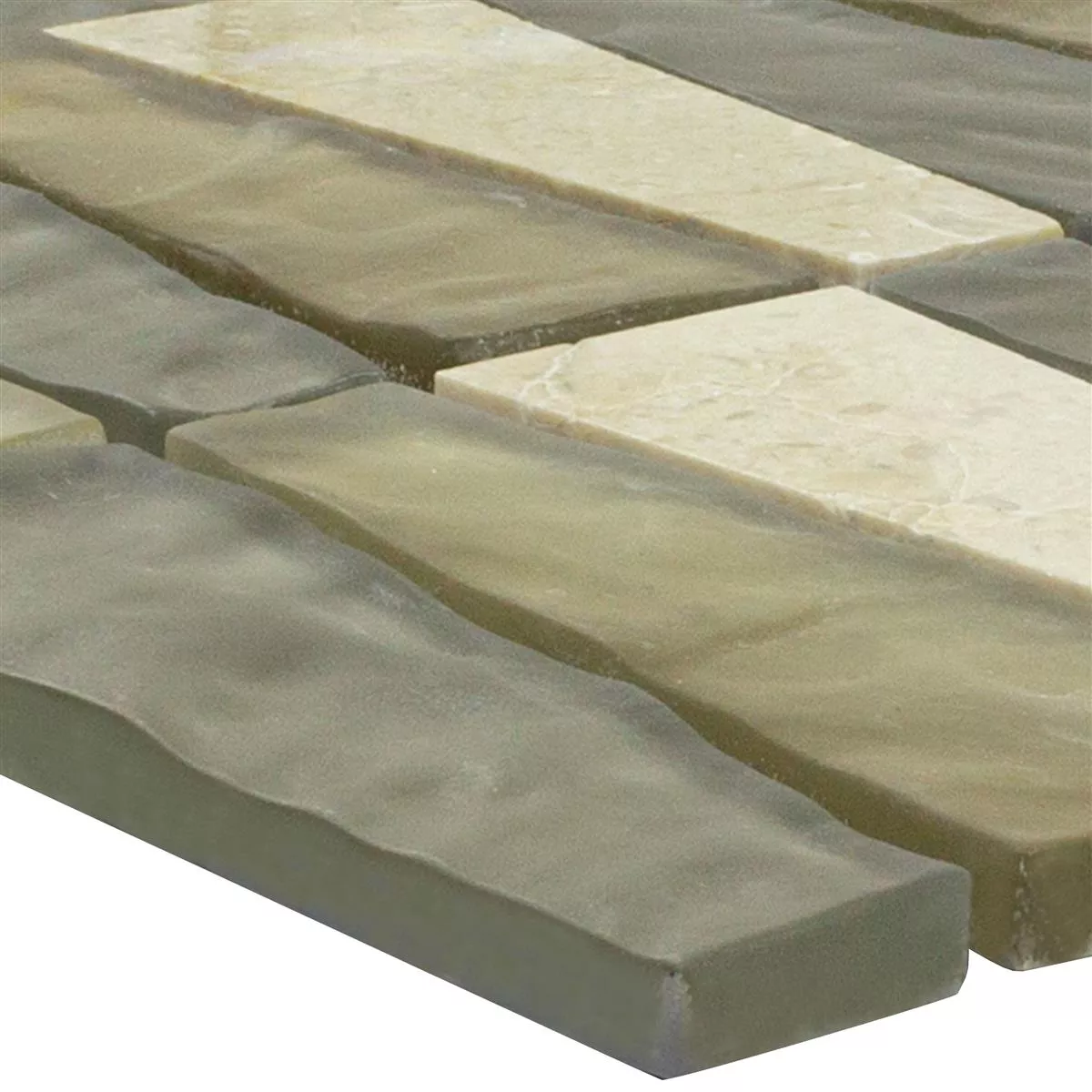 Glas Natuursteen Mozaïek Tegels Marseille Beige Bruin Mix  Glas Natuursteen Mozaïek Tegels Marseille Beige Bruin Mix