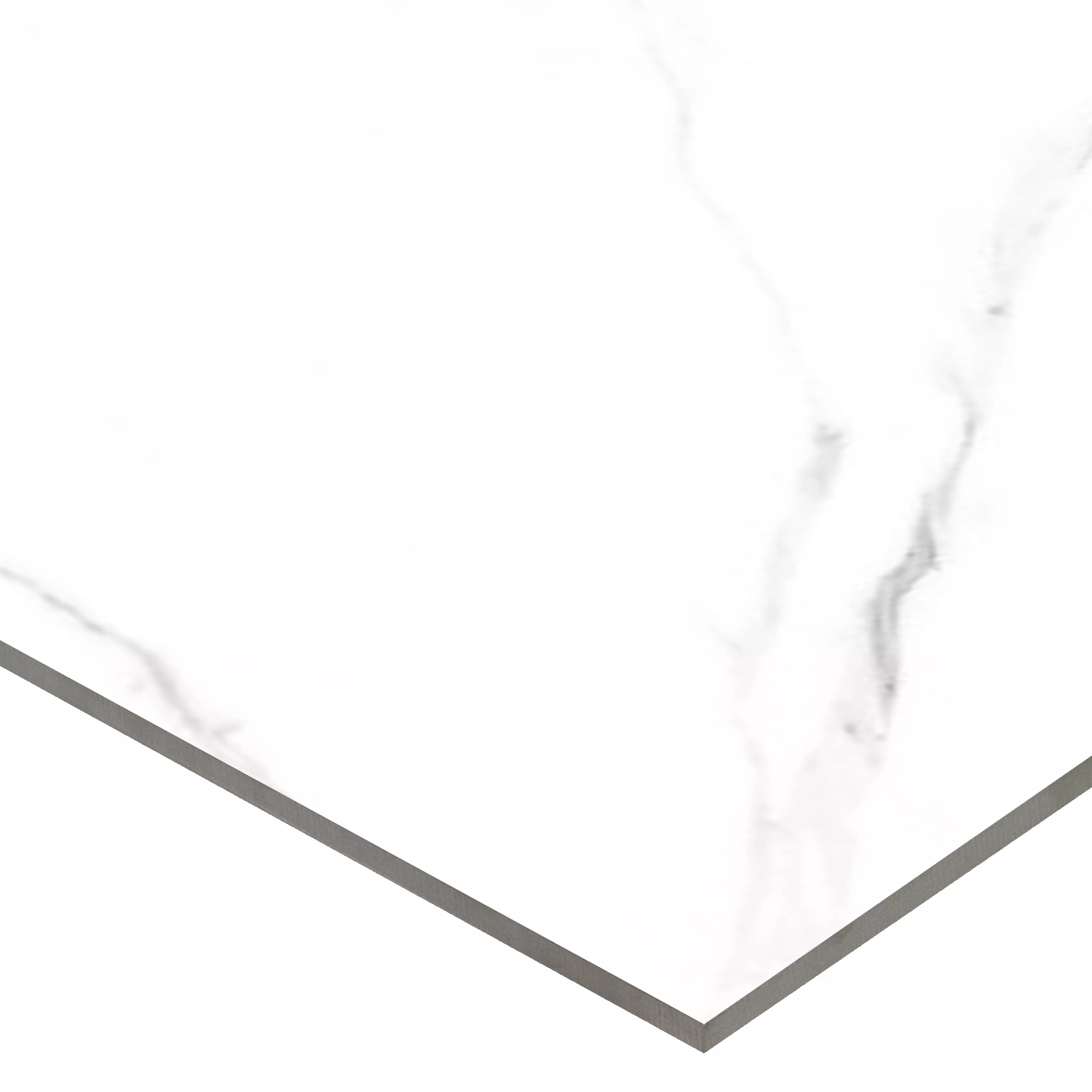 Carrelage Sol Et Mur Serenity Marbre Optique Poli Brillant Blanc 60x60cm