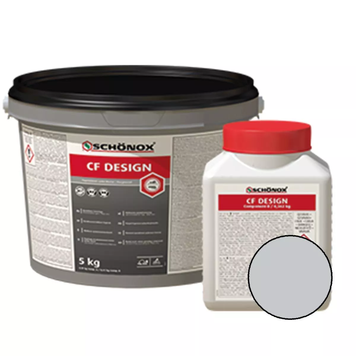 Coulis Schönox CF Design Résine Epoxy Colorfuge Gris Argent 2,5 kg