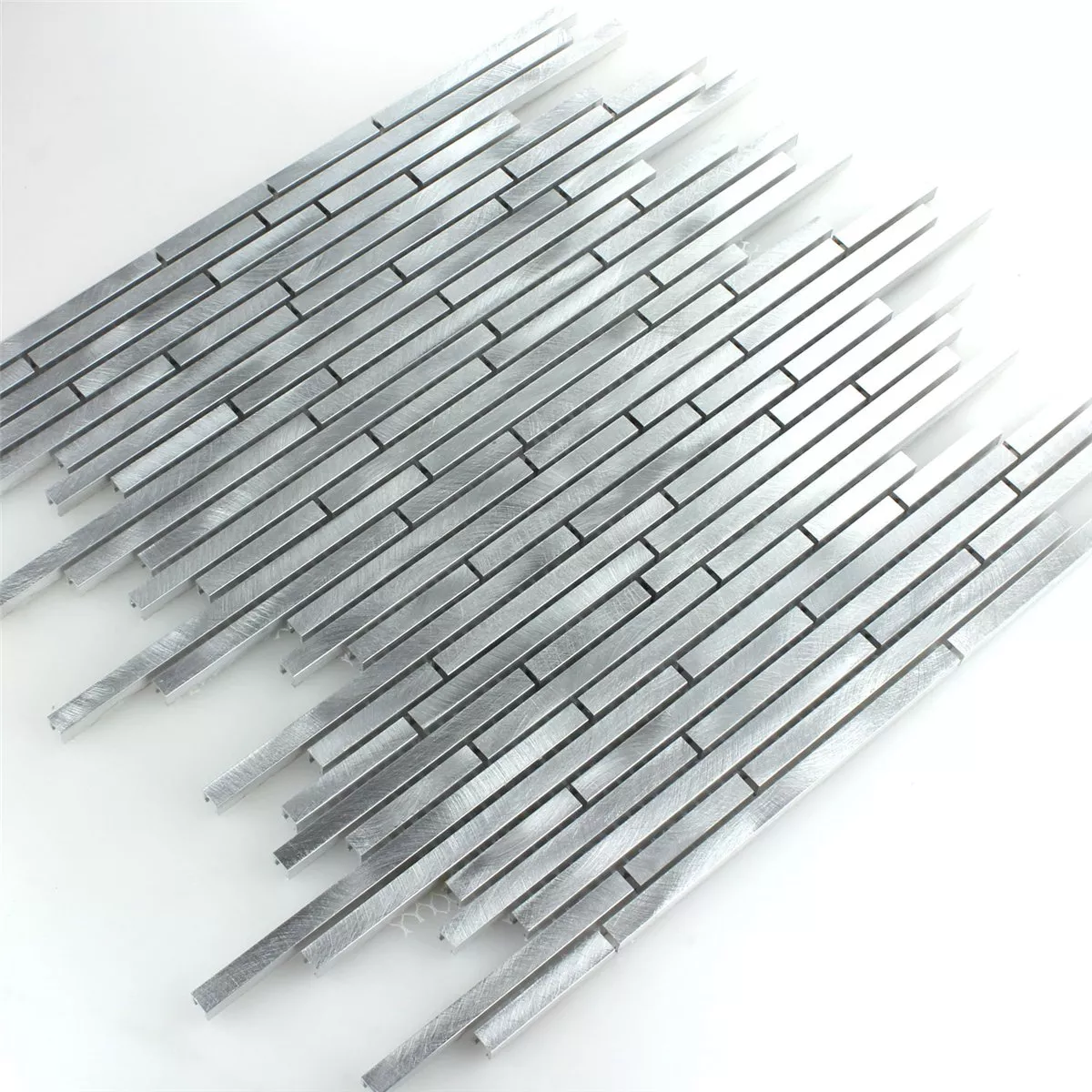 Mosaïque Aluminium Argent Stripes