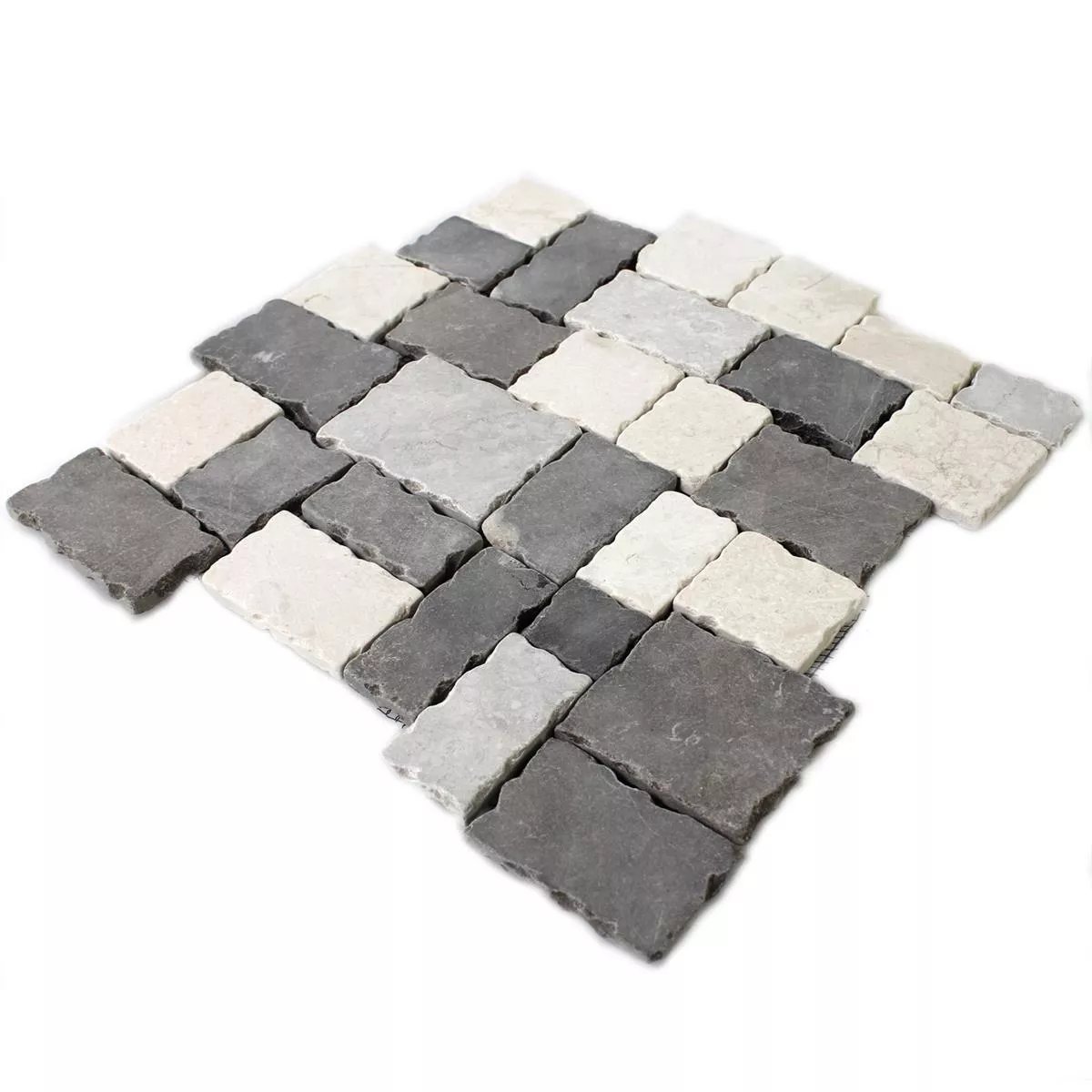 Échantillon Mosaïque Pierre Naturelle Noir Gris Beige