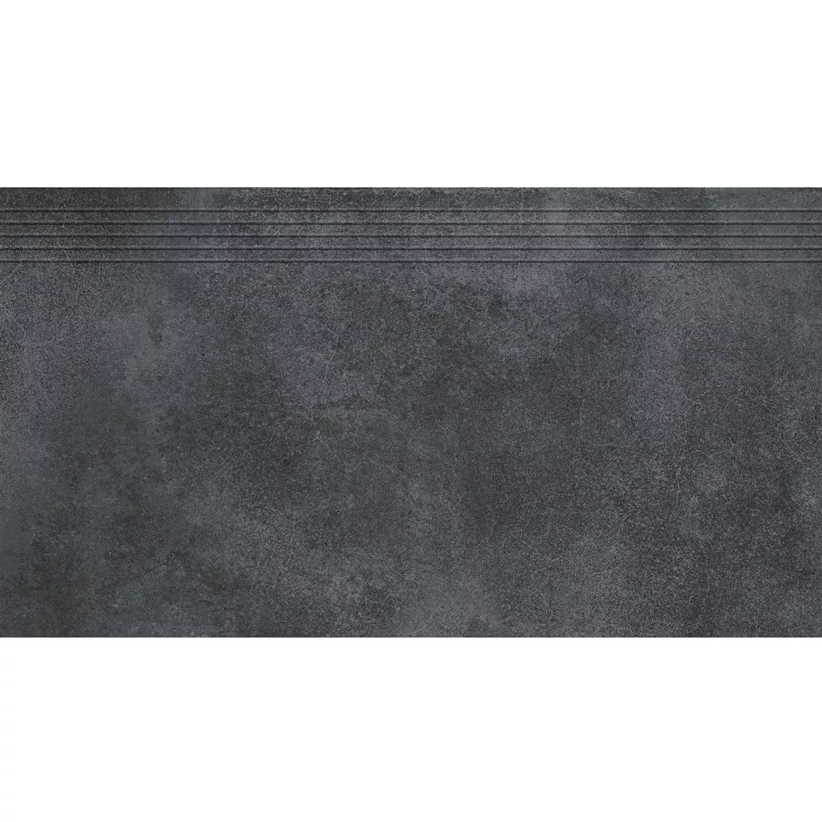 Rillenstufe Belgium Betonoptik Dunkelgrau 30x60 cm