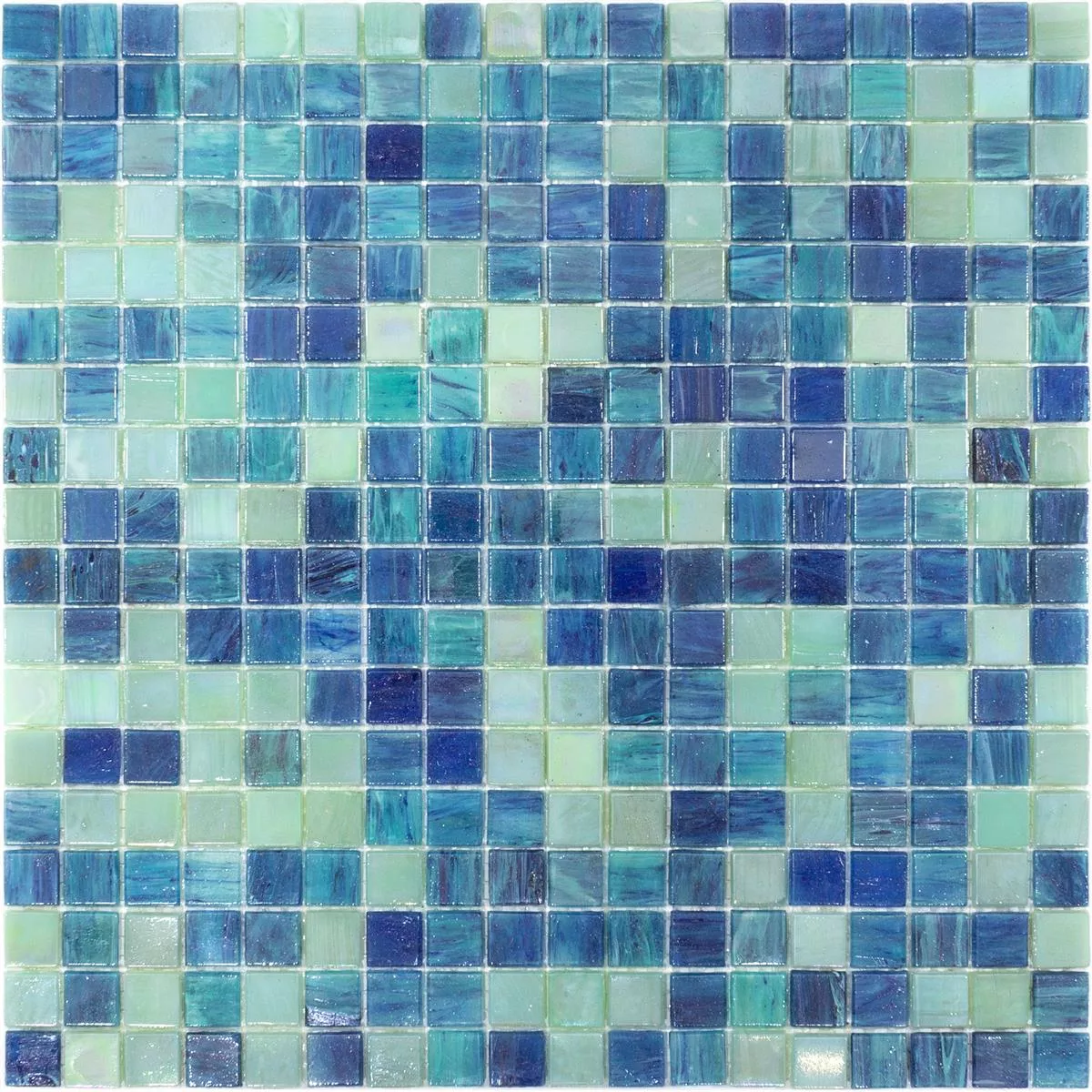 Échantillon Mosaïque En Verre Carrelage Carla Bleu Turquoise